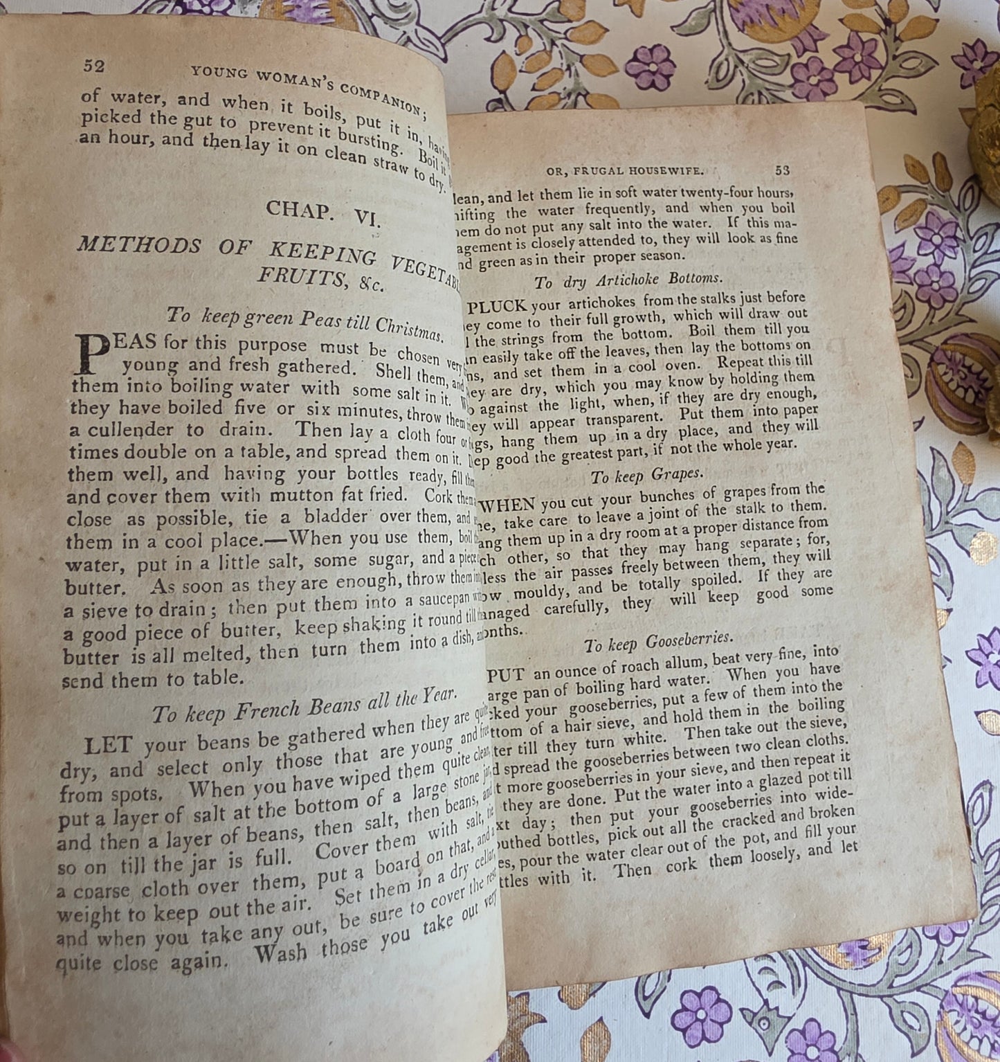 1811 The Young Woman's Companion or Frugal Housewife - Regency/Georgian Cookery Recipes and Household Advice