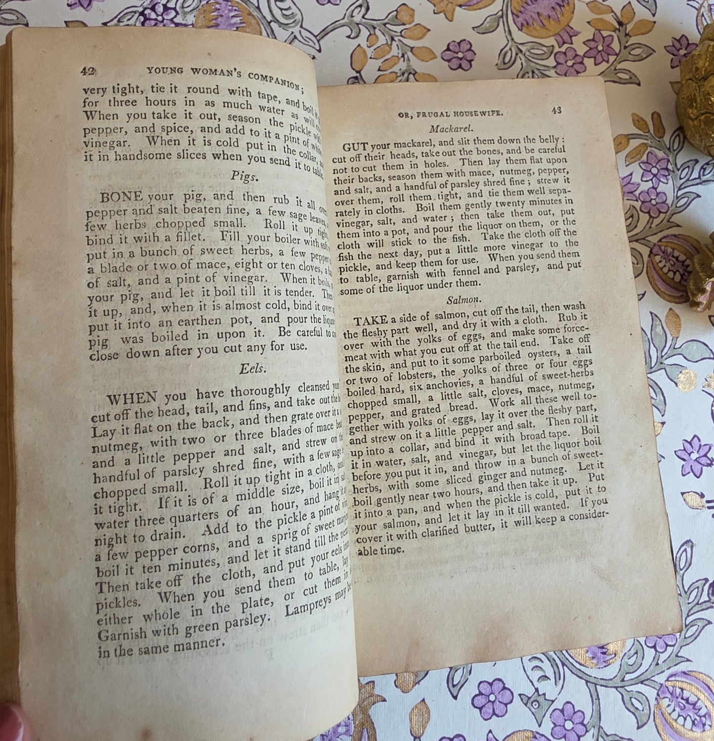 1811 The Young Woman's Companion or Frugal Housewife - Regency/Georgian Cookery Recipes and Household Advice