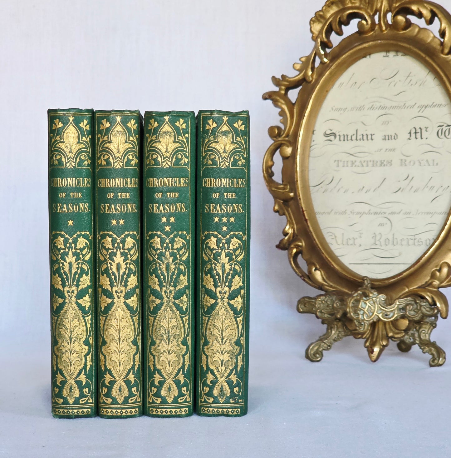 1844 Chronicles of the Seasons - Scarce Antique 4 Volume Set