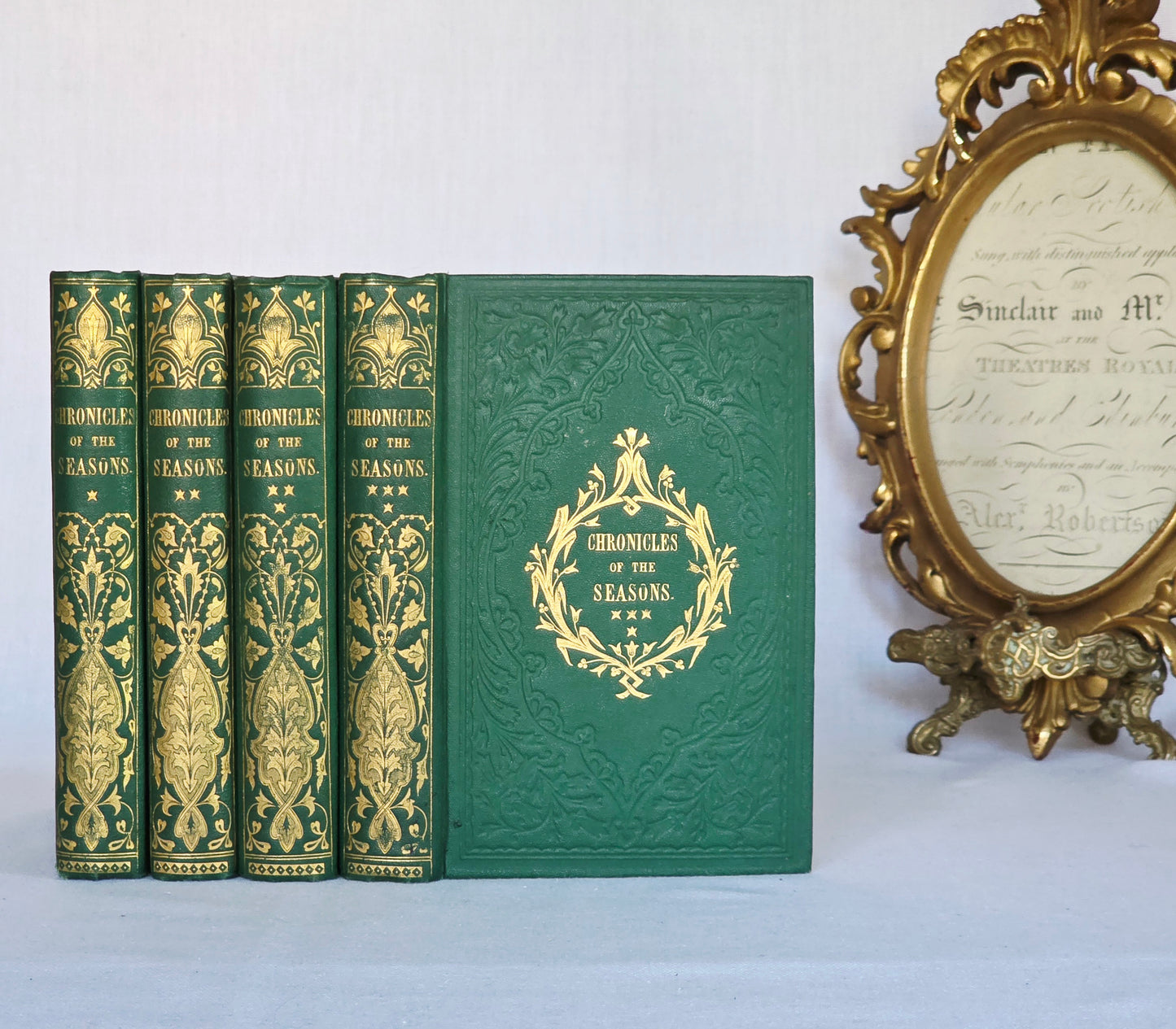 1844 Chronicles of the Seasons - Scarce Antique 4 Volume Set