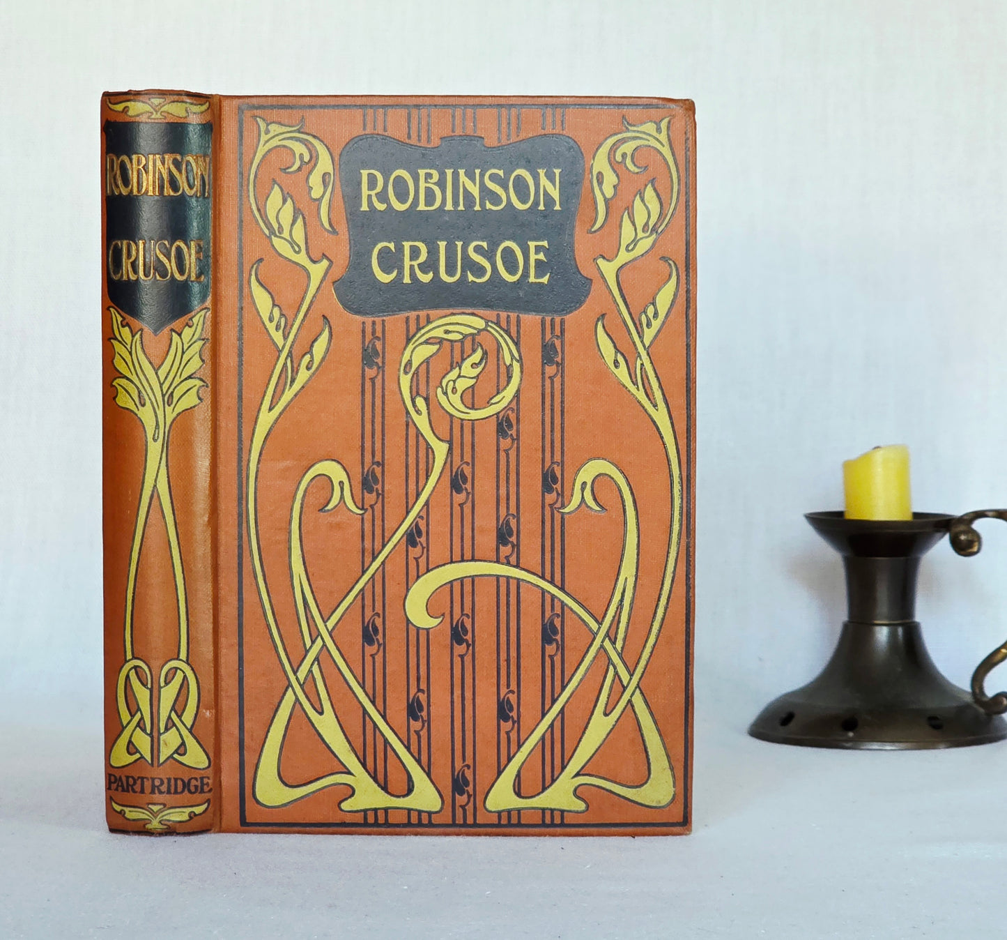 Early 1900s The Life and Adventures of Robinson Crusoe - Illustrated Antique Book