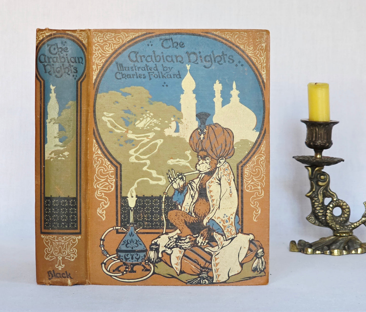 1920 The Arabian Nights Illustrated by Charles Folkard : Antique Book