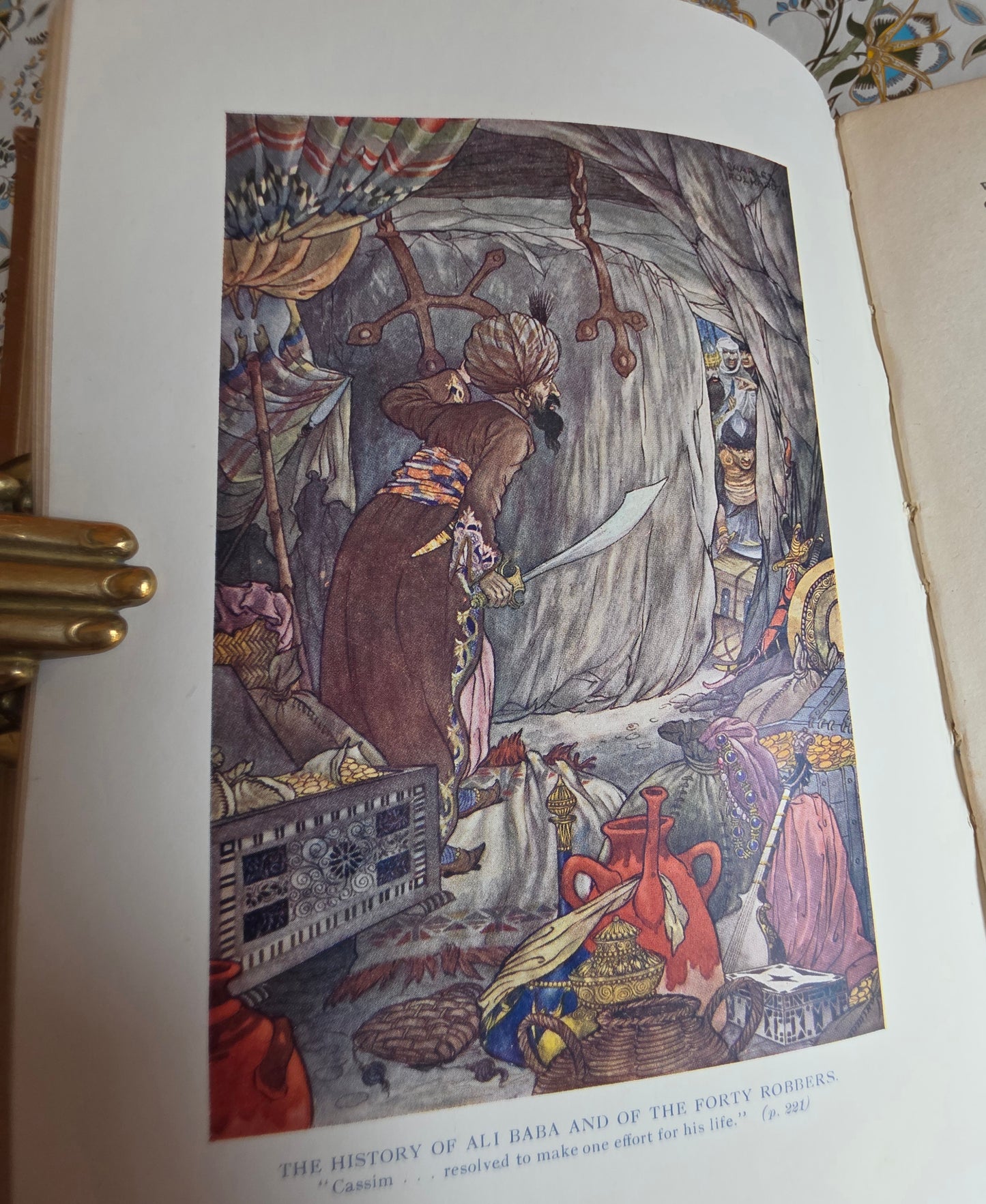1920 The Arabian Nights Illustrated by Charles Folkard : Antique Book