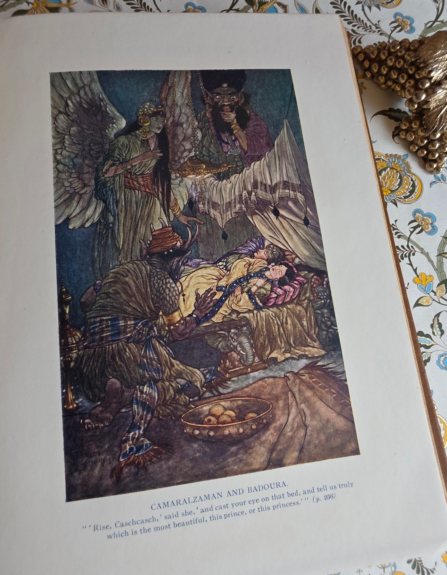 1920 The Arabian Nights Illustrated by Charles Folkard : Antique Book
