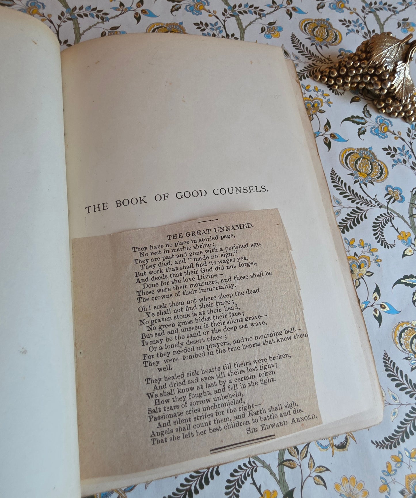1893 The Book of Good Counsels - From the Sanskrit / Illustrated Antique Book