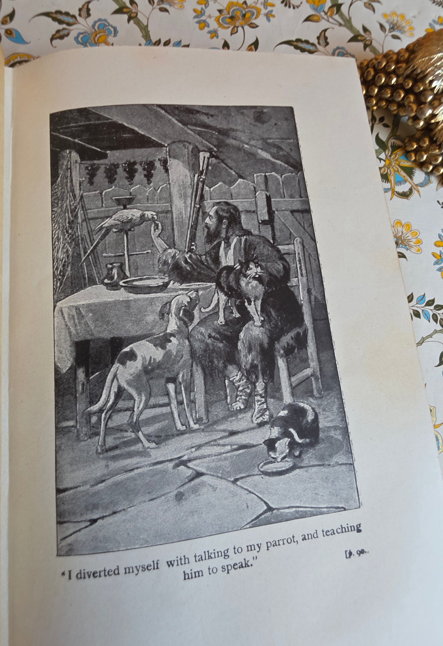 Early 1900s The Life and Adventures of Robinson Crusoe - Illustrated Antique Book