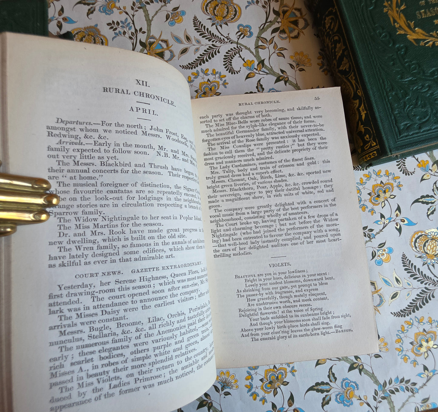 1844 Chronicles of the Seasons - Scarce Antique 4 Volume Set