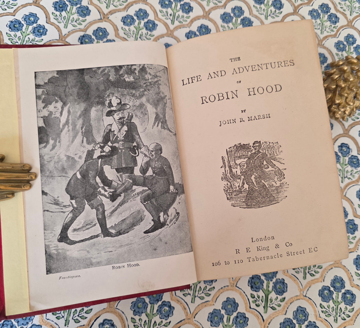 c1900 The Life and Adventures of Robin Hood - Antique Book