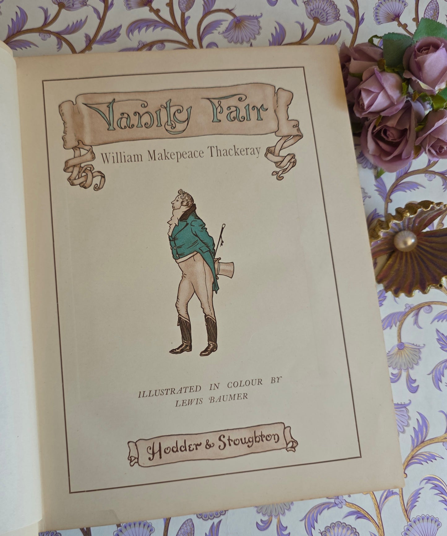 1913 Vanity Fair by William Makepeace Thackeray - Large Antique Illustrated Book