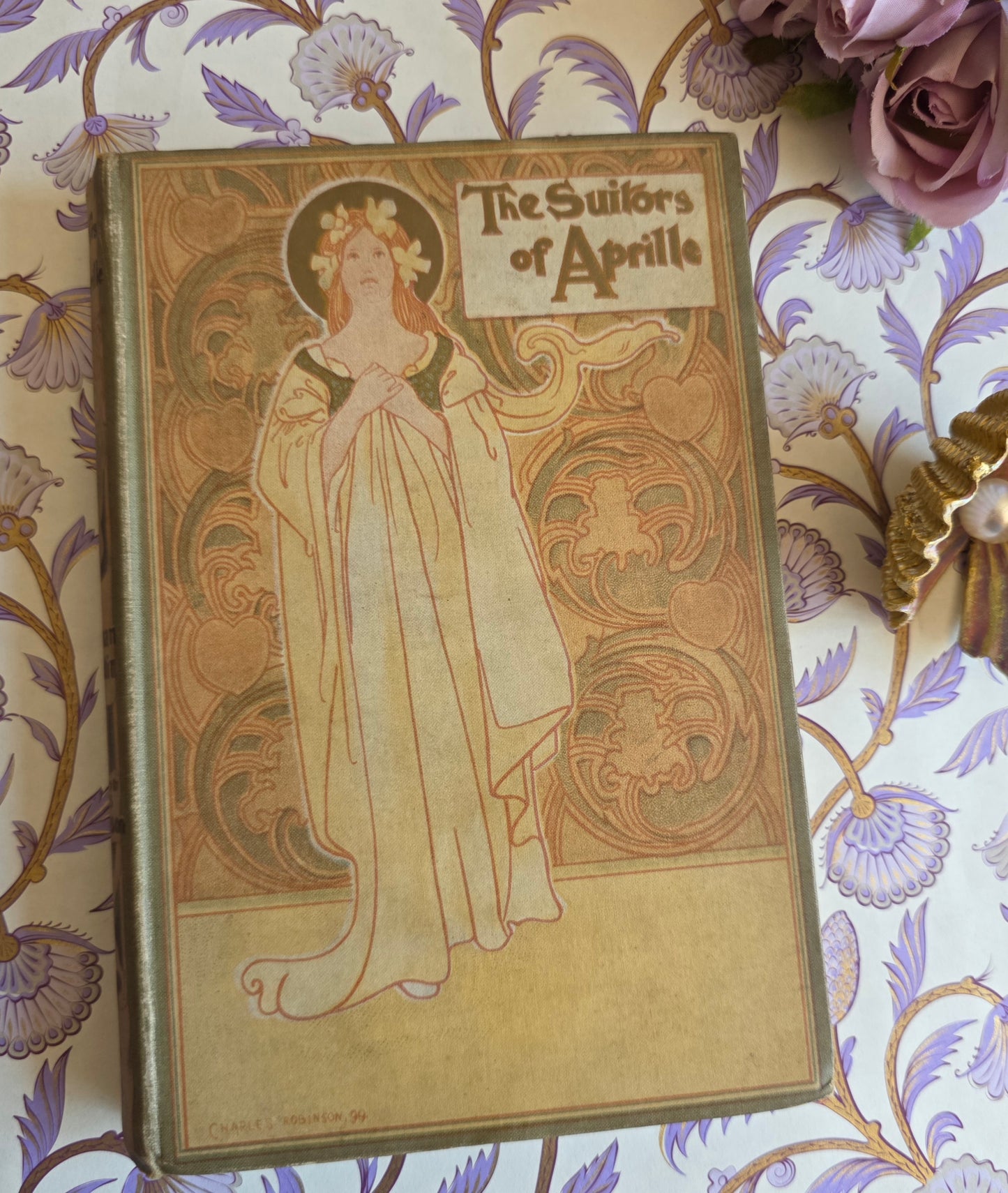 1900 The Suitors of Aprille by Norman Garstin - Illustrated Antique Fairy Tale Book