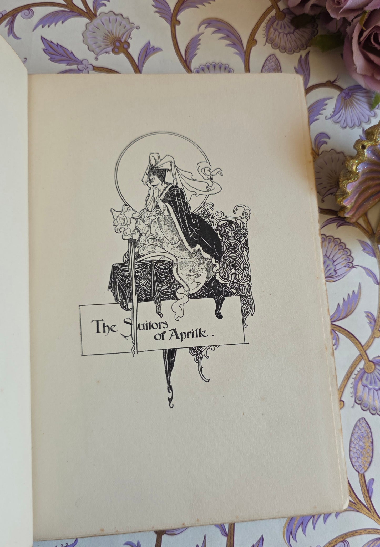 1900 The Suitors of Aprille by Norman Garstin - Illustrated Antique Fairy Tale Book