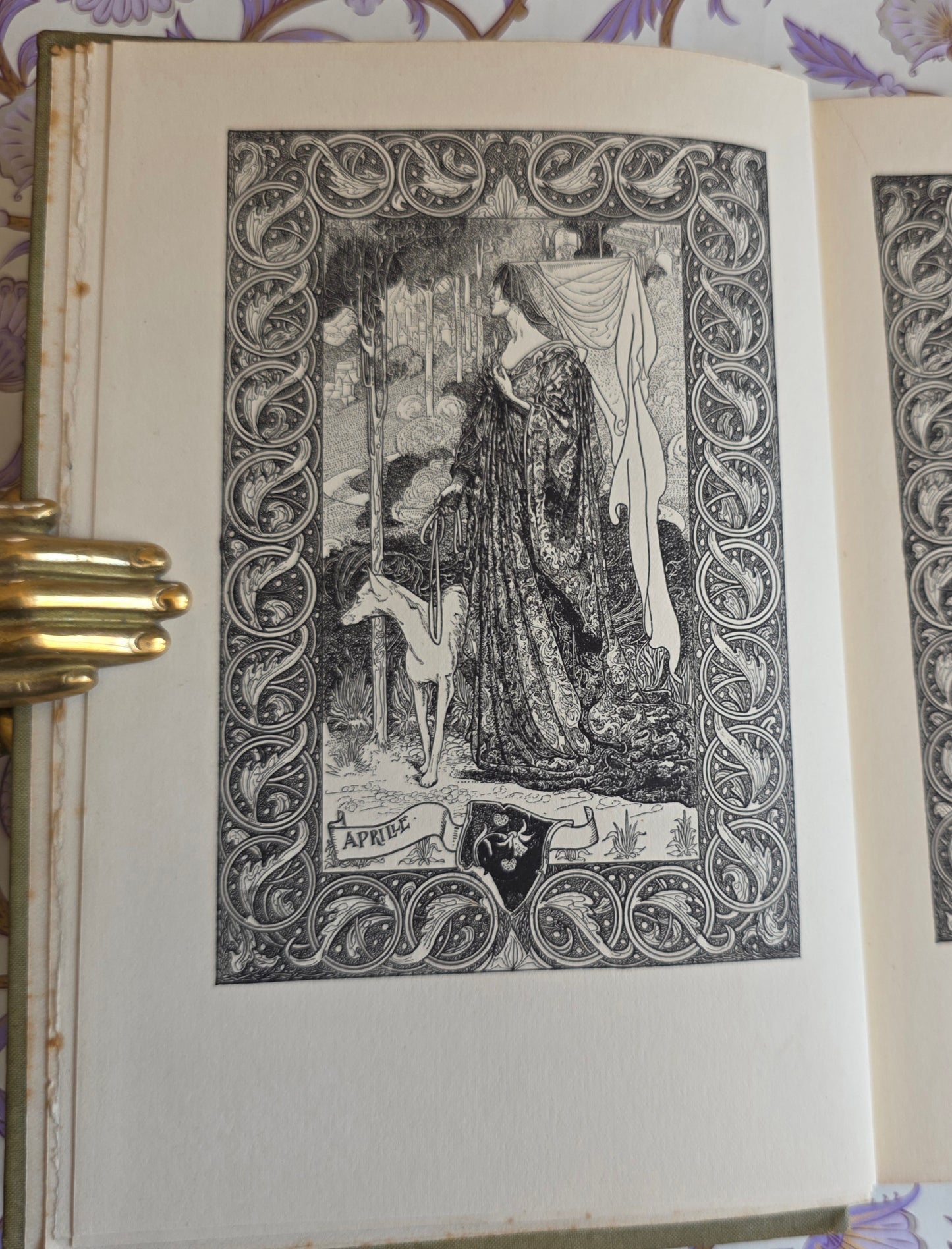 1900 The Suitors of Aprille by Norman Garstin - Illustrated Antique Fairy Tale Book