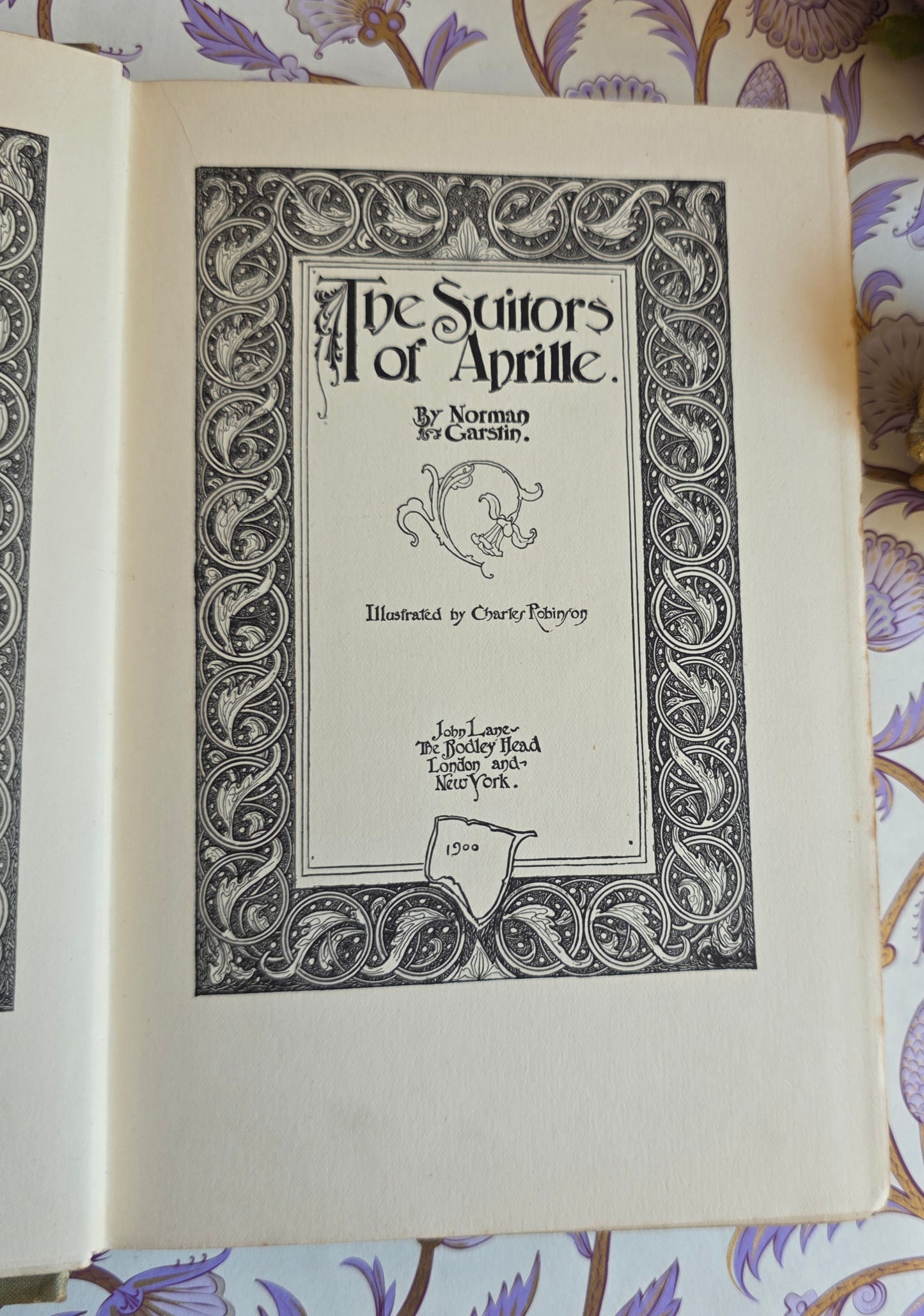 1900 The Suitors of Aprille by Norman Garstin - Illustrated Antique Fairy Tale Book