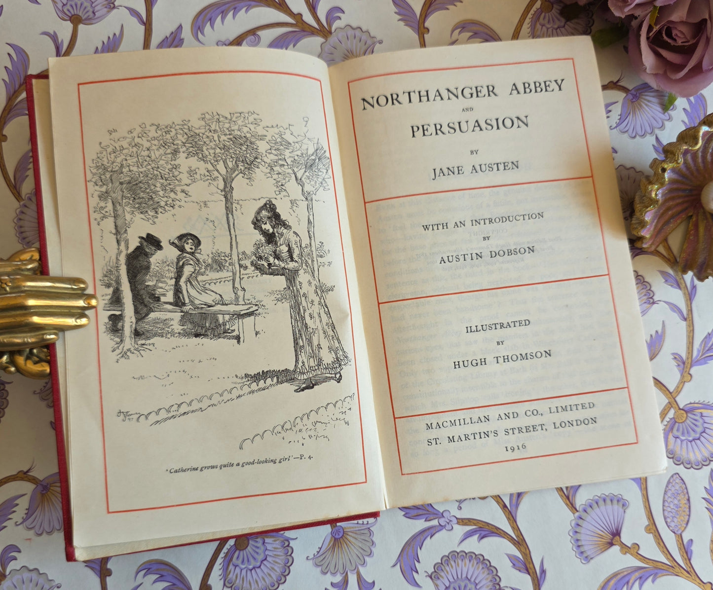 1916 Northanger Abbey and Persuasion by Jane Austen - Illustrated Antique Book