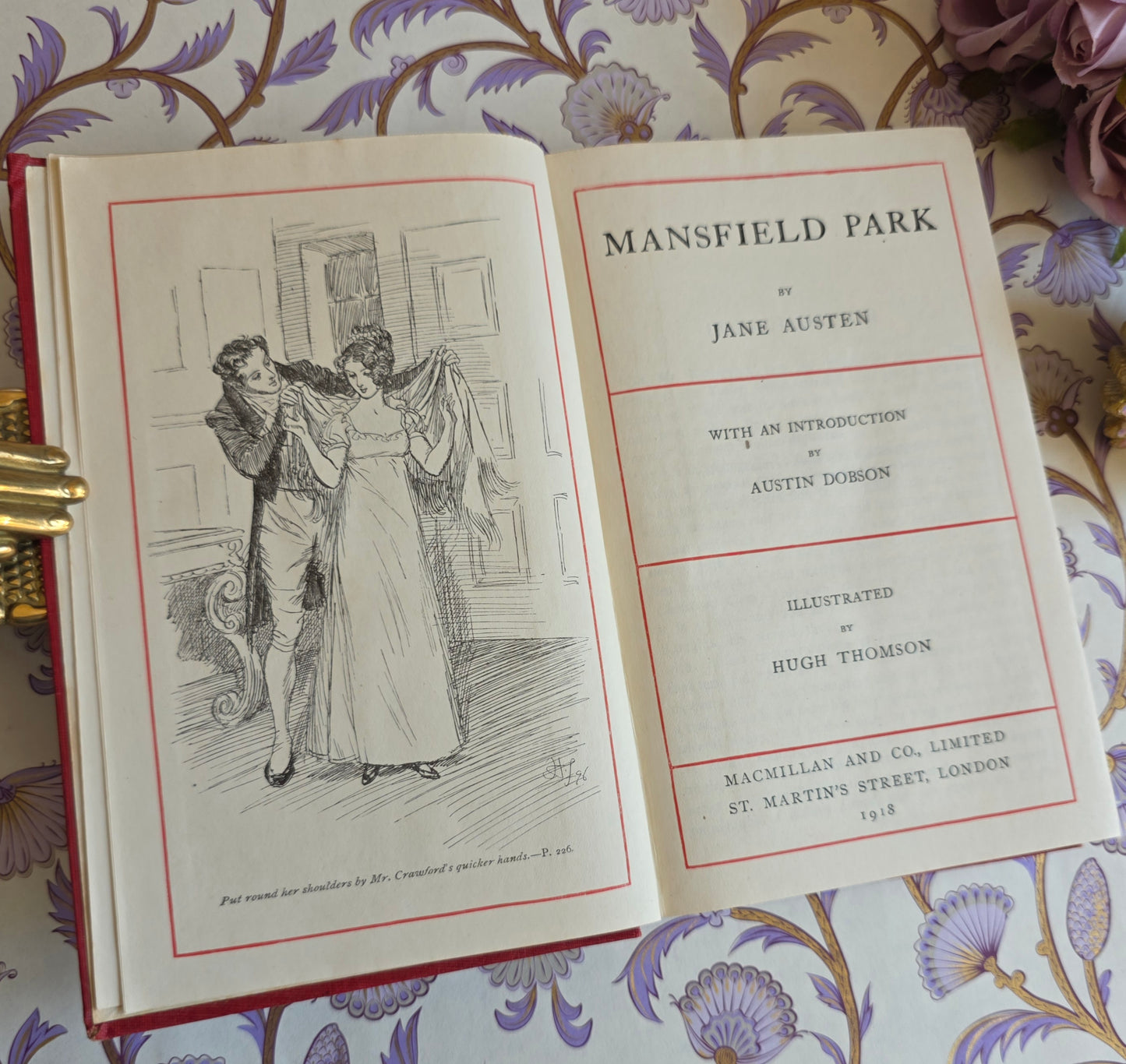 1918 Mansfield Park by Jane Austen - Illustrated Antique Book