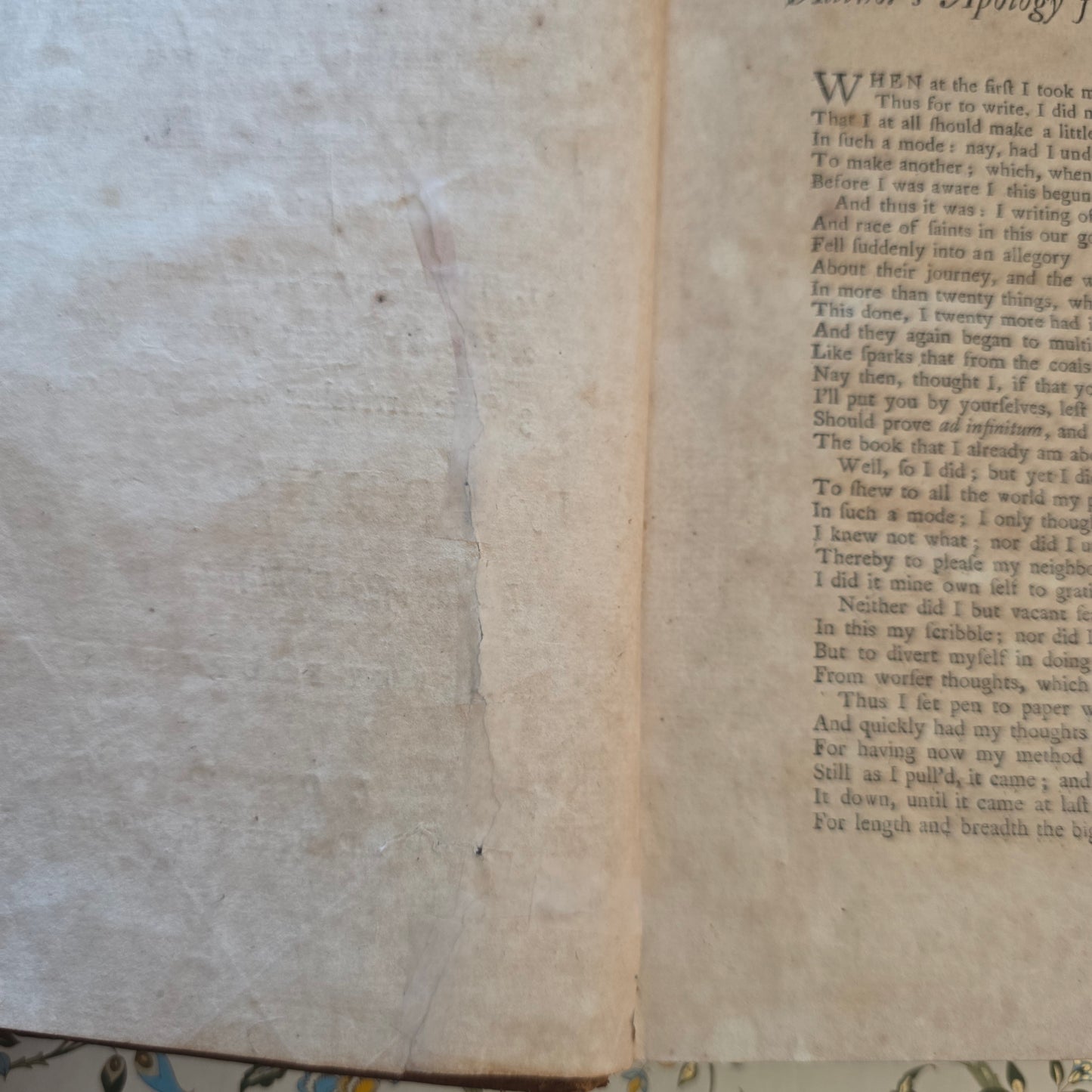 1763 Pilgrim's Progress by John Bunyan - Illustrated Antique Book - 263 Years Old