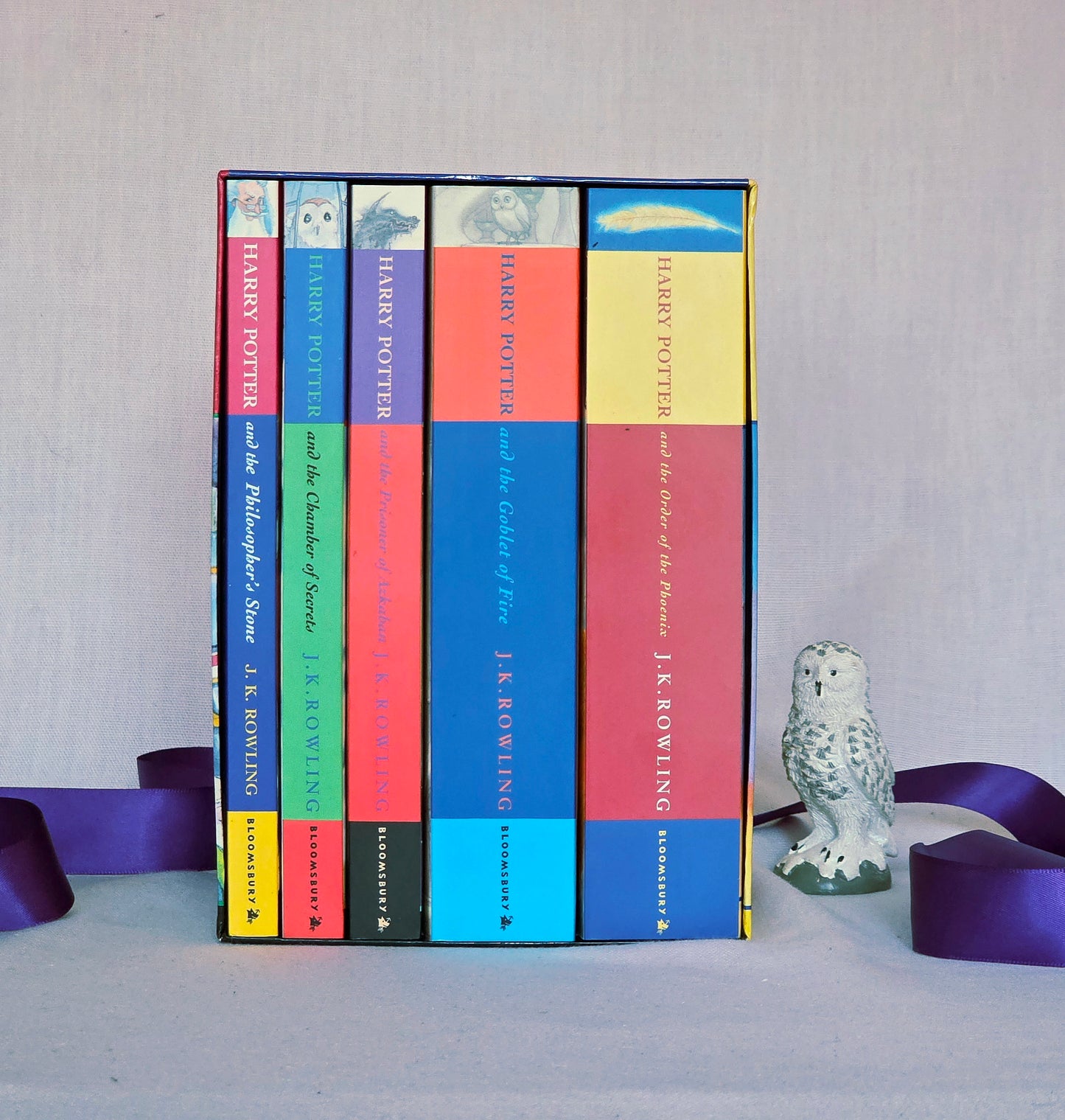 2004 Collector's Harry Potter Five Book Set / Vintage Paperbacks in Slipcase Box