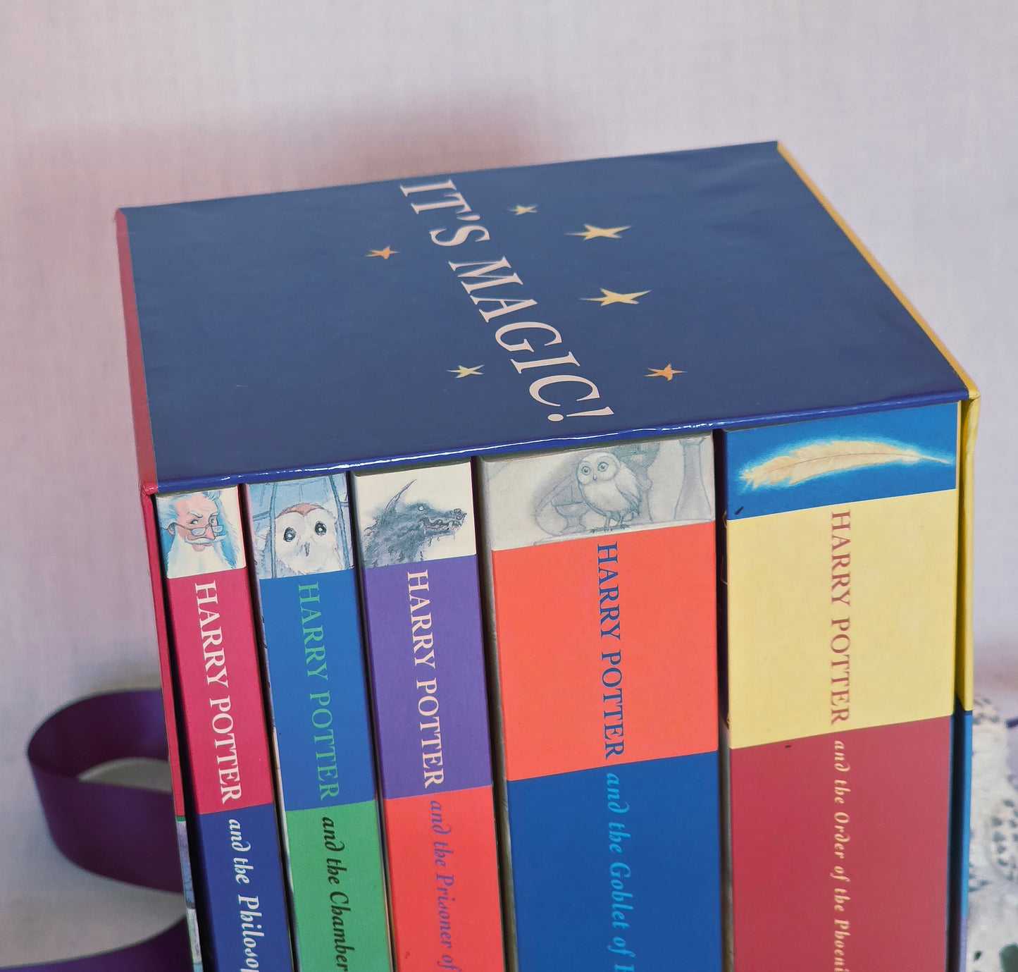 2004 Collector's Harry Potter Five Book Set / Vintage Paperbacks in Slipcase Box