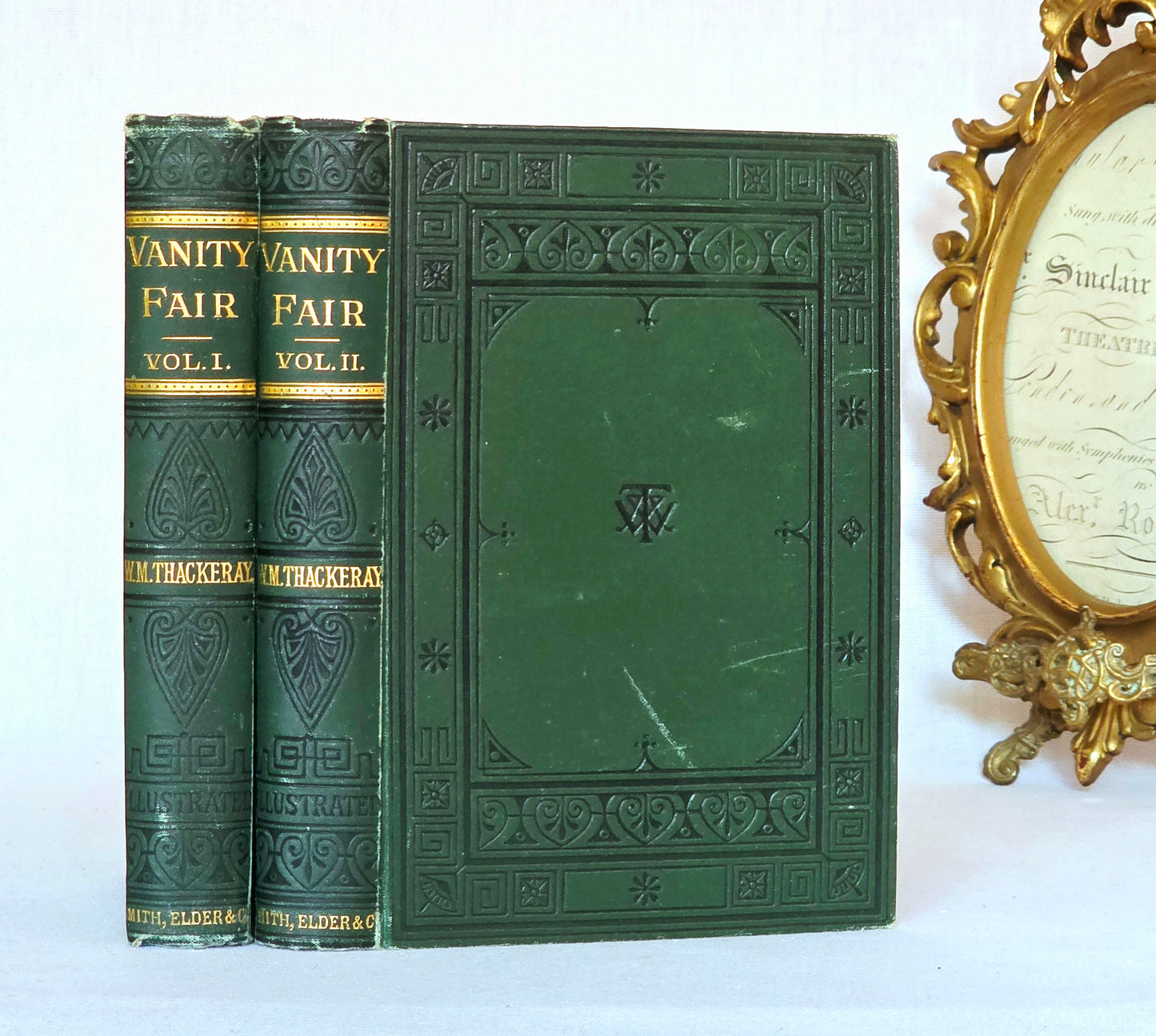 1888 Vanity Fair by William Makepeace Thackeray - Illustrated Antique Book in Two Volumes