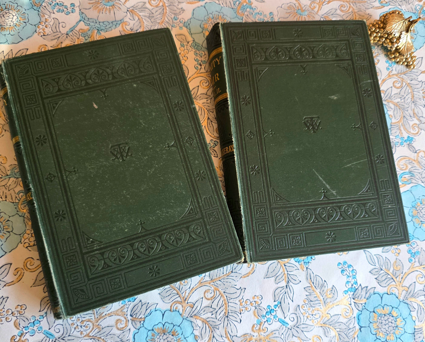 1888 Vanity Fair by William Makepeace Thackeray - Illustrated Antique Book in Two Volumes