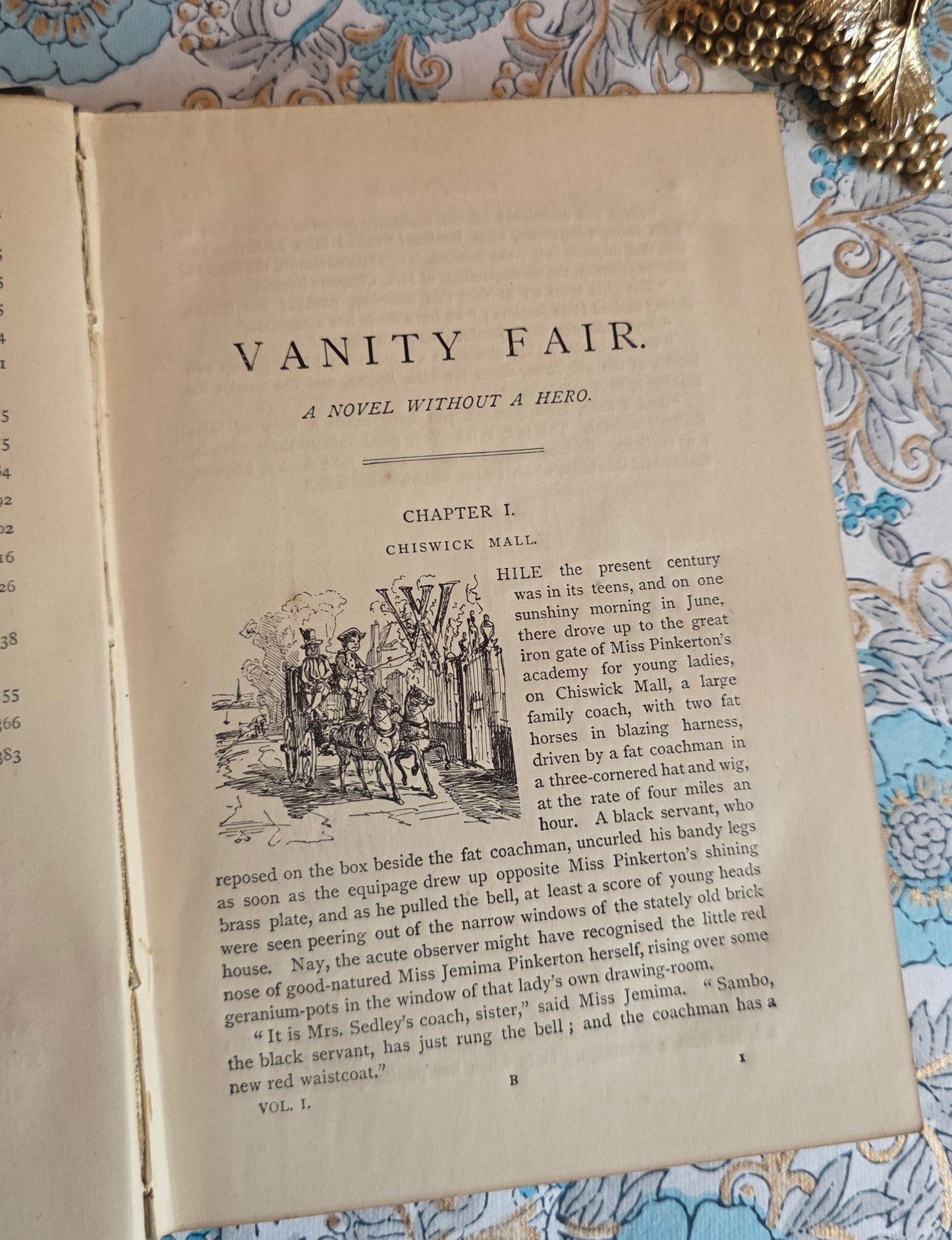 1888 Vanity Fair by William Makepeace Thackeray - Illustrated Antique Book in Two Volumes