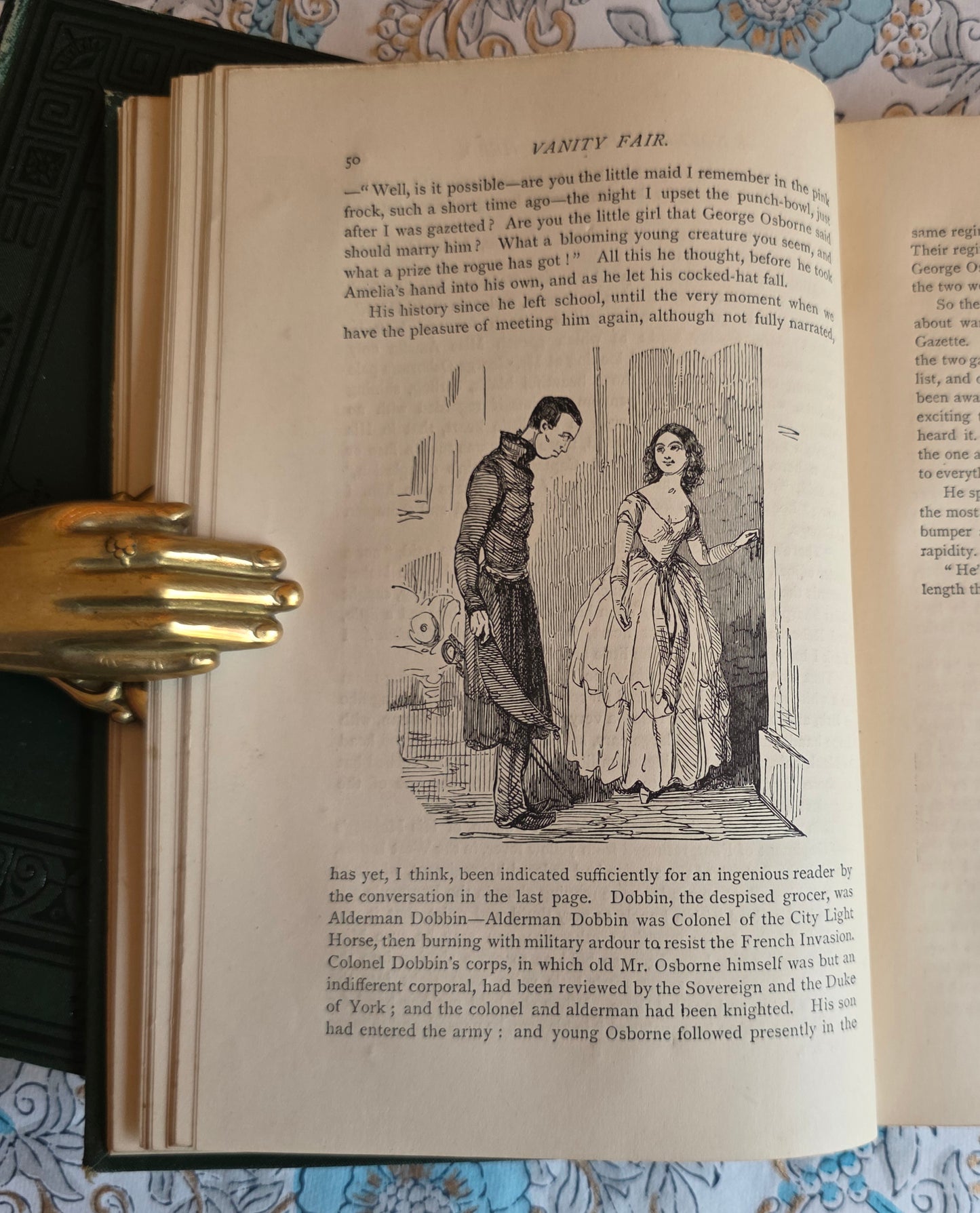 1888 Vanity Fair by William Makepeace Thackeray - Illustrated Antique Book in Two Volumes