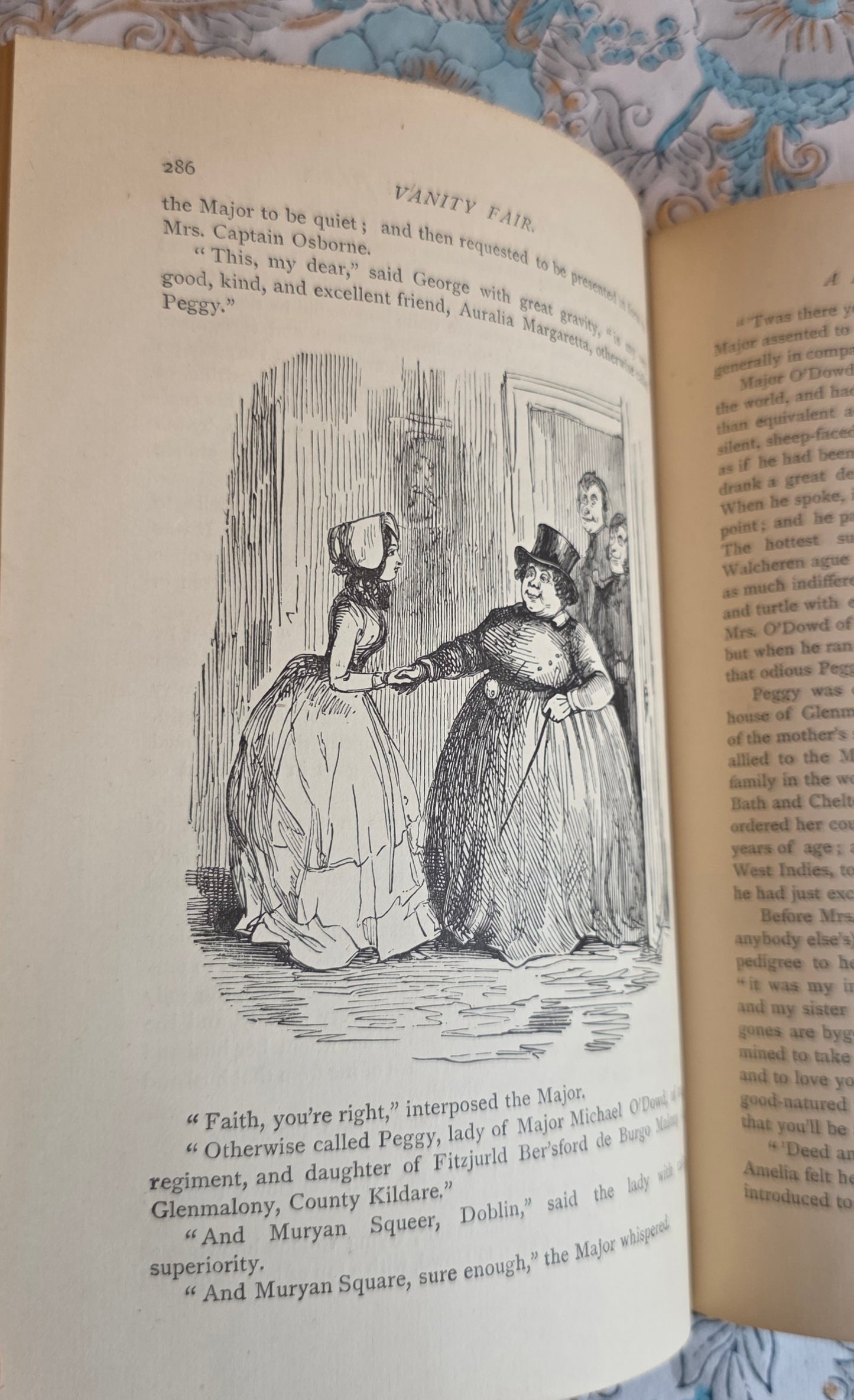 1888 Vanity Fair by William Makepeace Thackeray - Illustrated Antique Book in Two Volumes