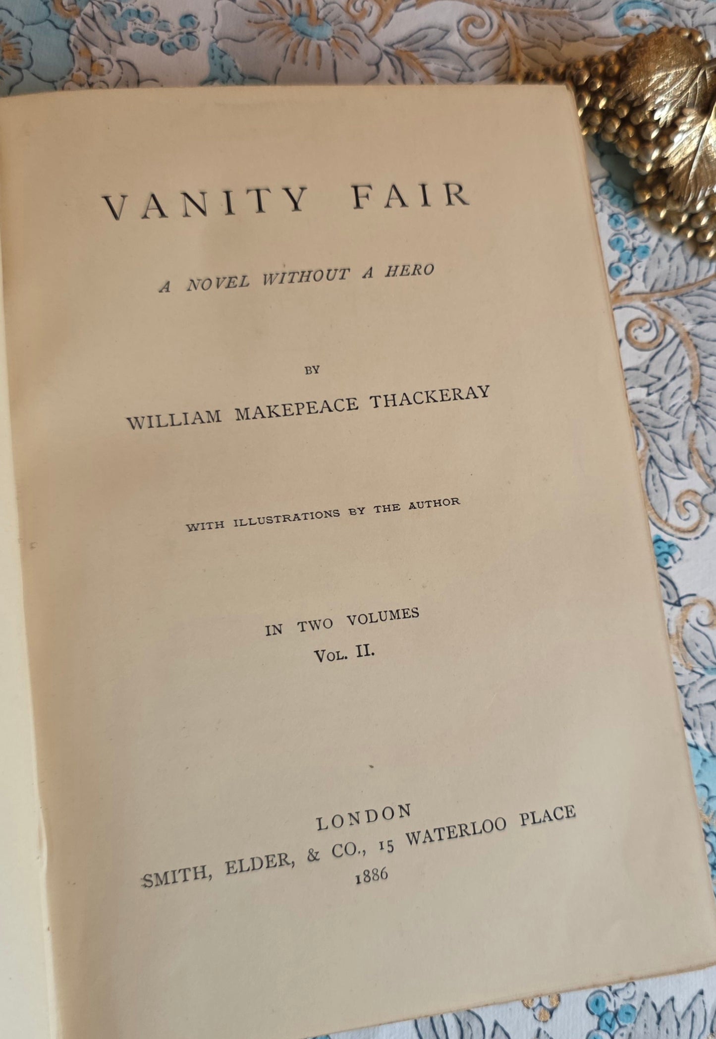 1888 Vanity Fair by William Makepeace Thackeray - Illustrated Antique Book in Two Volumes