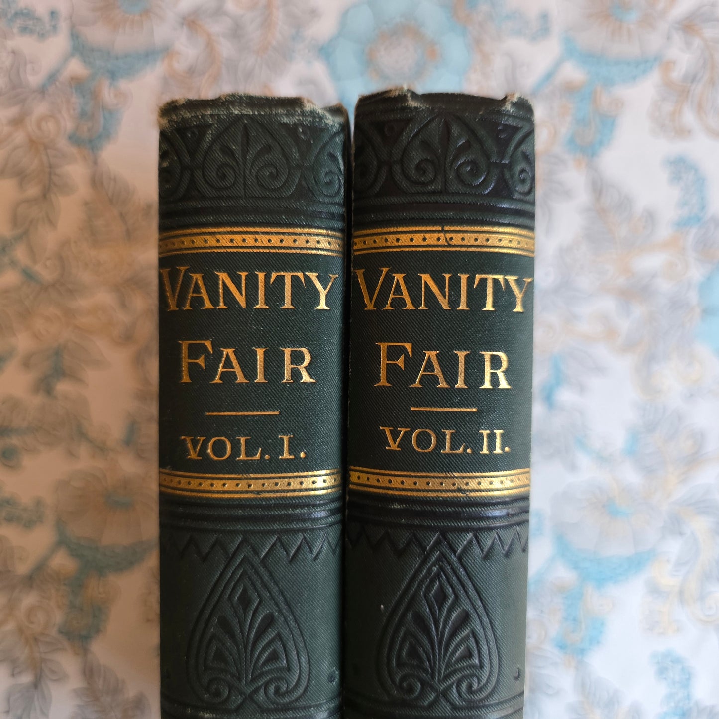 1888 Vanity Fair by William Makepeace Thackeray - Illustrated Antique Book in Two Volumes