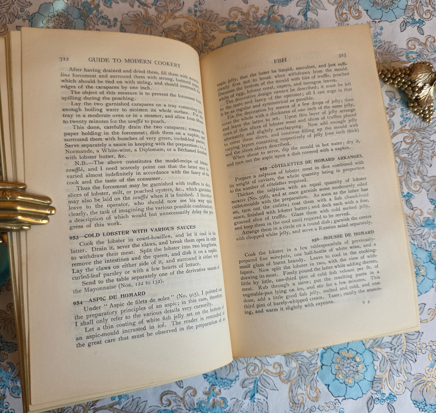 1909 A Guide to Modern Cookery by A Escoffier -  Autograph Presentation Copy