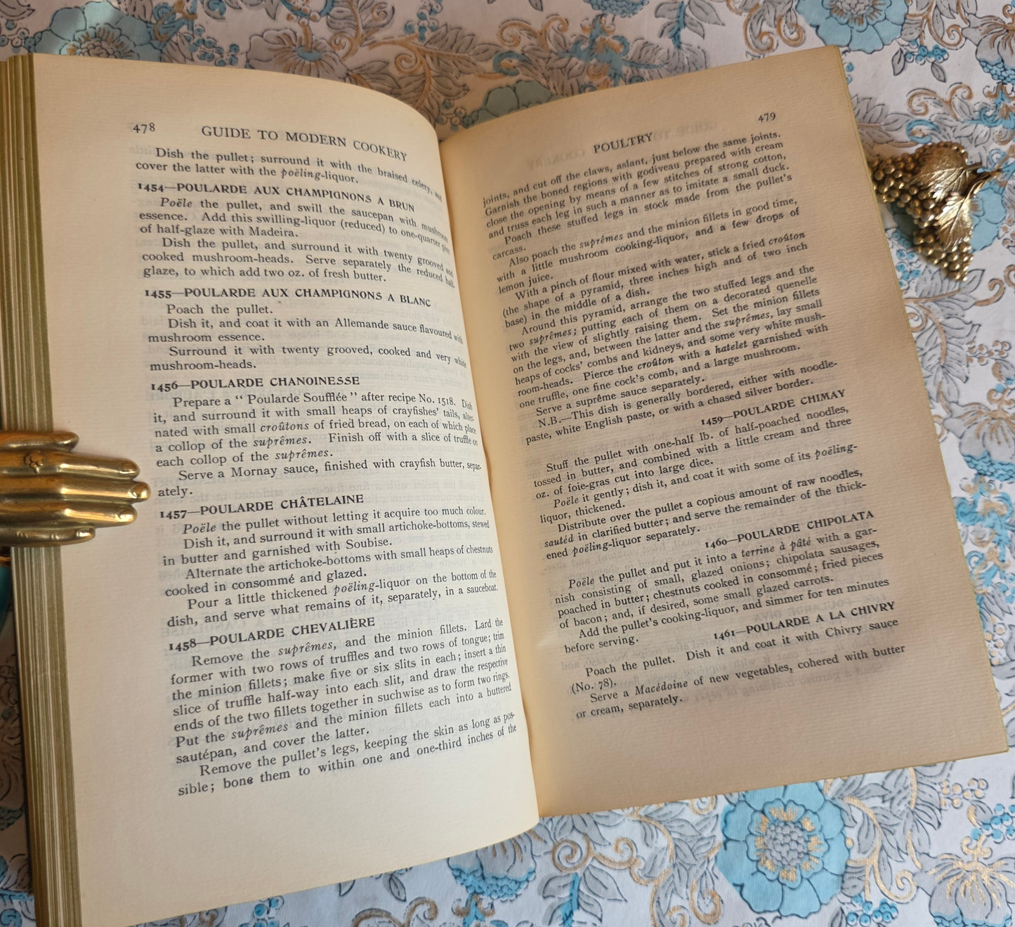 1909 A Guide to Modern Cookery by A Escoffier -  Autograph Presentation Copy