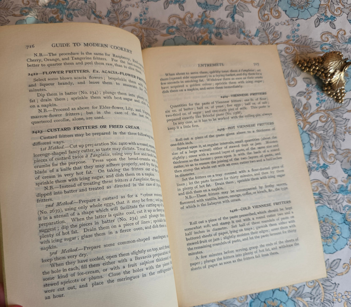 1909 A Guide to Modern Cookery by A Escoffier -  Autograph Presentation Copy