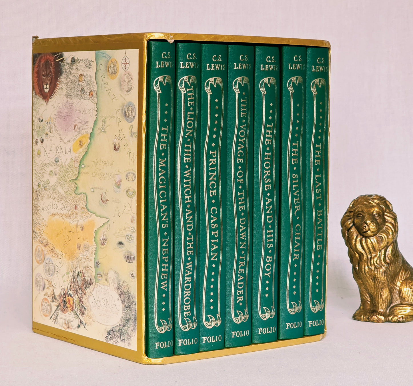 2002 Chronicles of Narnia Luxury Boxed Set - Scarce, Illustrated, Slipcase