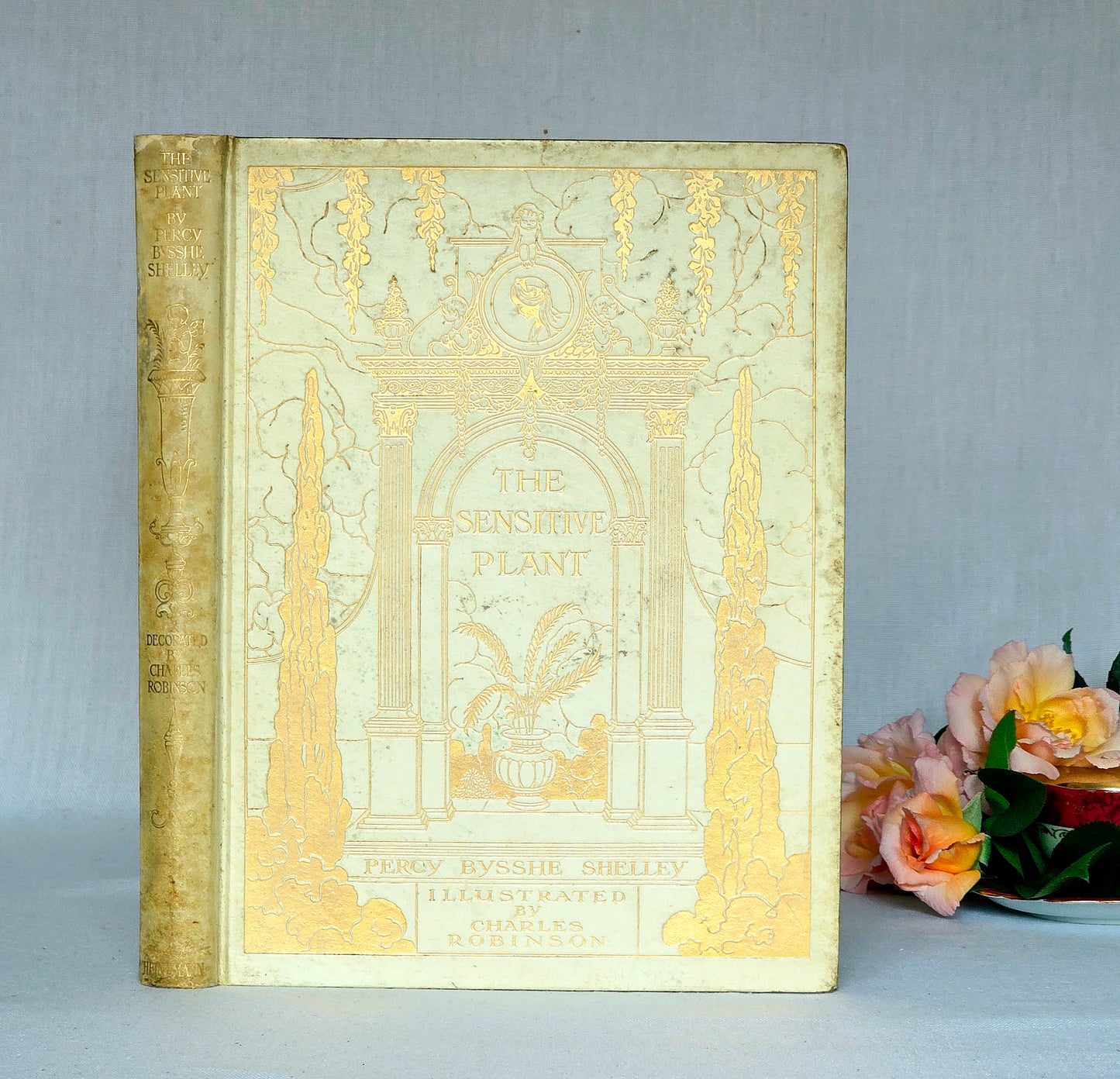 1911 The Sensitive Plant by Percy Bysshe Shelley - Deluxe Full Vellum Antique Book - Illustrated