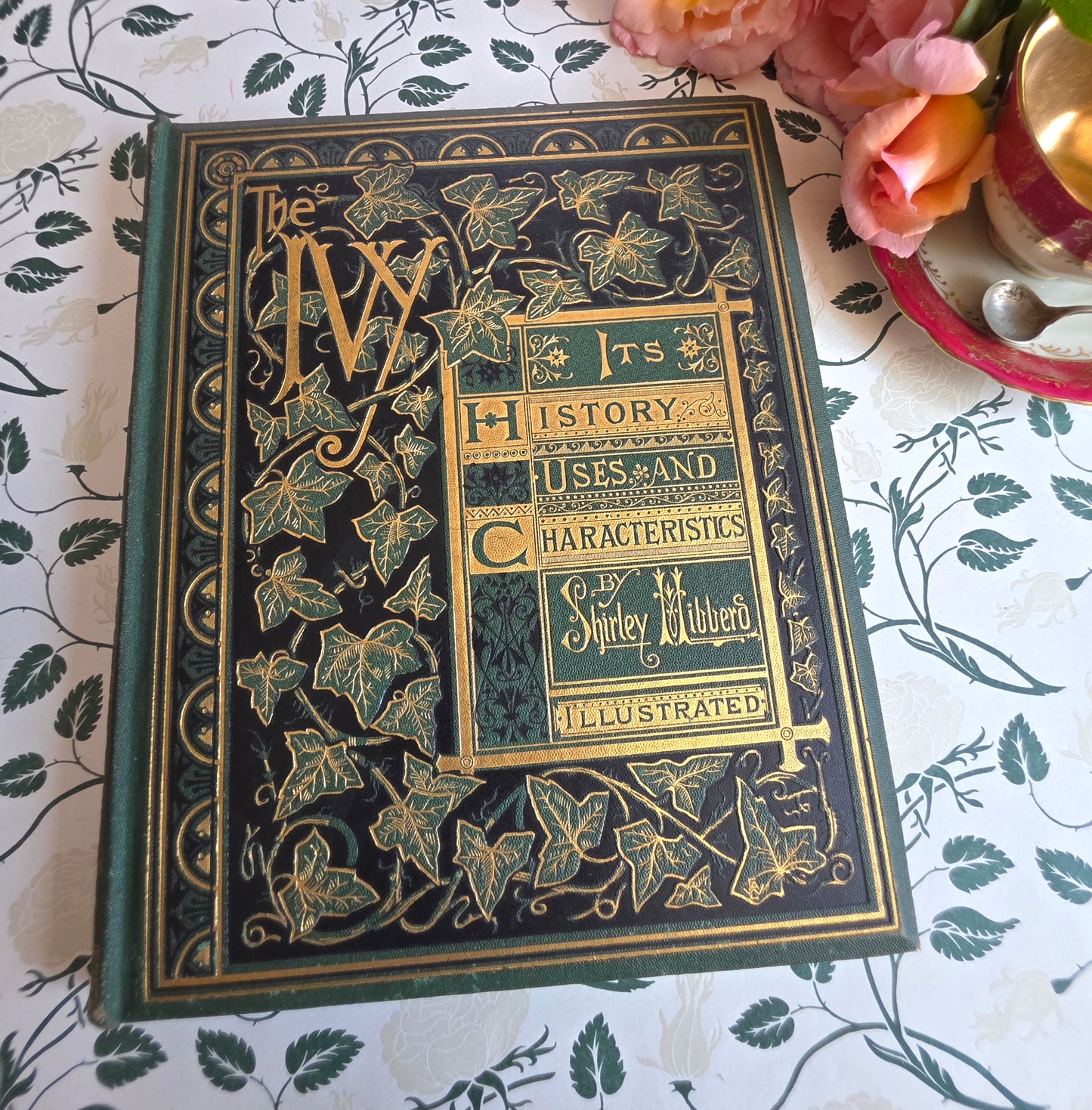 1872 The Ivy by Shirley Hibberd - Large, Richly Illustrated Antique Book