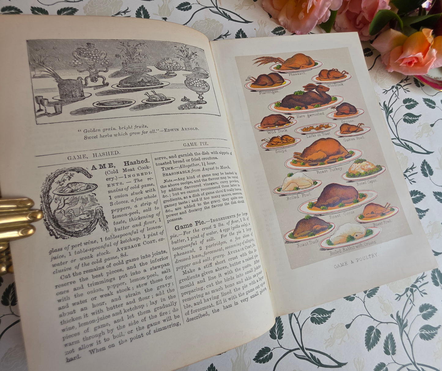 1891 Mrs Beeton's Every Day Cookery and Housekeeping Book - Illustrated Antique Book