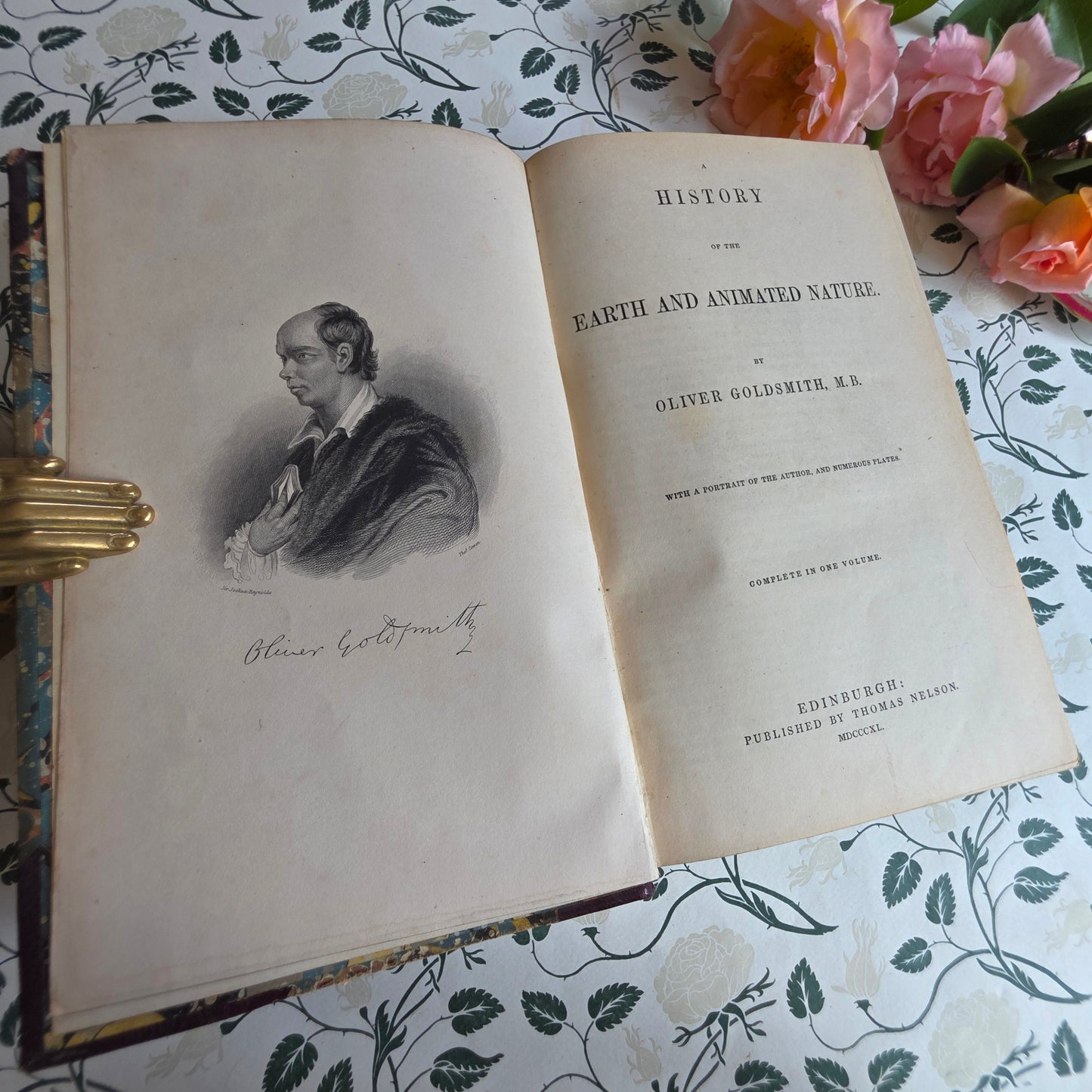 1840 A History of the Earth and Animated Nature by Oliver Goldsmith - Richly Illustrated Antique Book