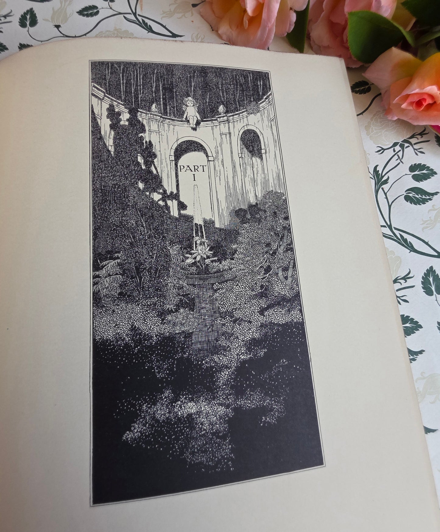 1911 The Sensitive Plant by Percy Bysshe Shelley - Deluxe Full Vellum Antique Book - Illustrated