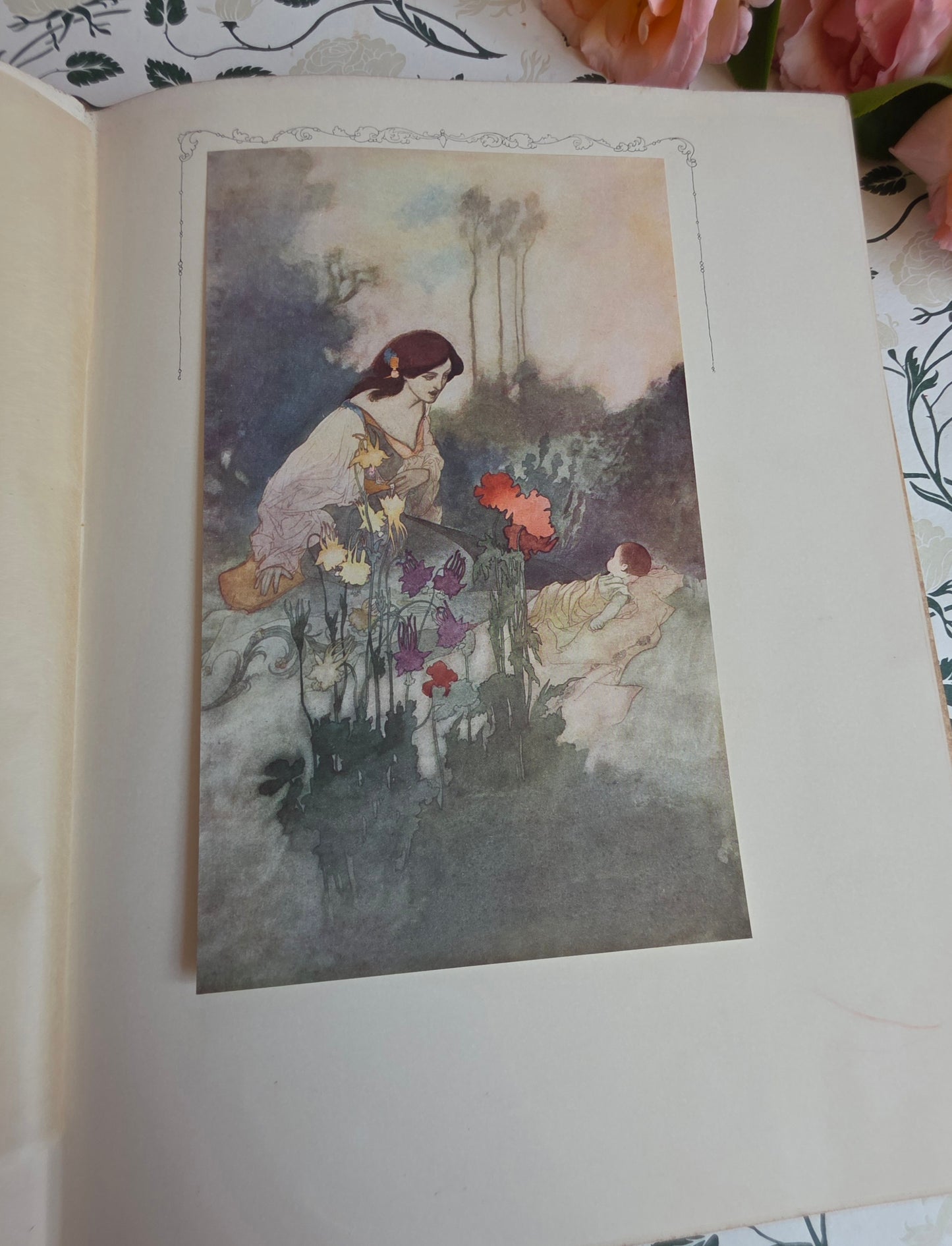 1911 The Sensitive Plant by Percy Bysshe Shelley - Deluxe Full Vellum Antique Book - Illustrated