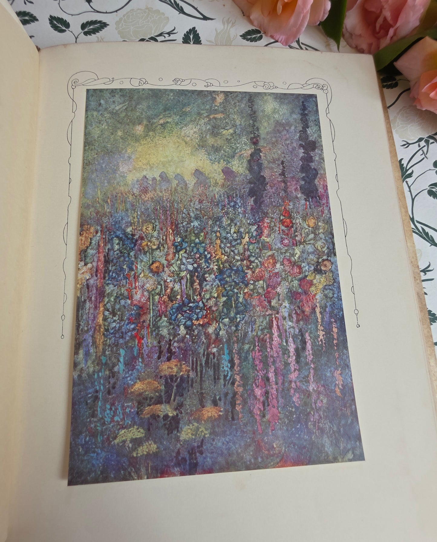 1911 The Sensitive Plant by Percy Bysshe Shelley - Deluxe Full Vellum Antique Book - Illustrated