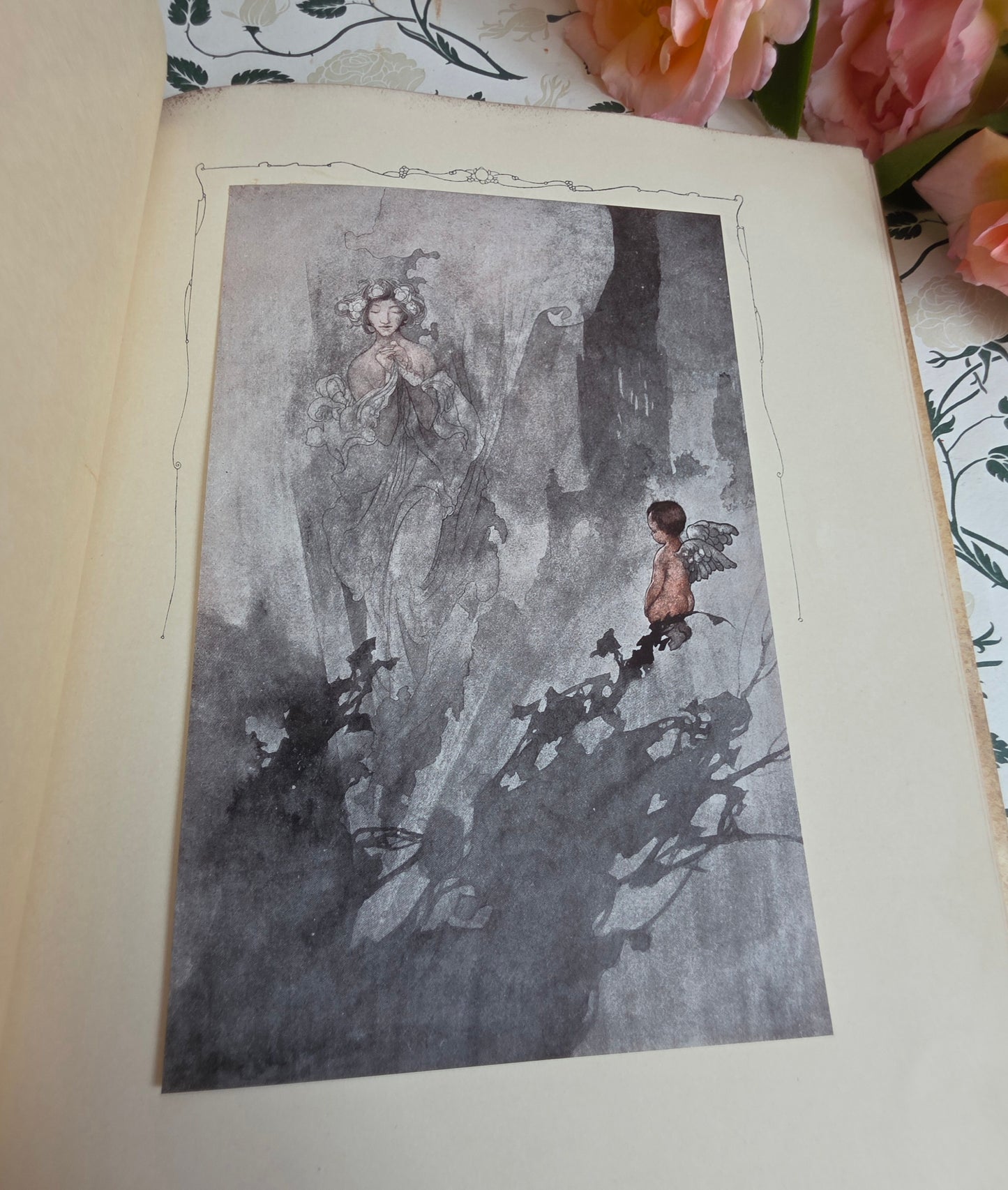 1911 The Sensitive Plant by Percy Bysshe Shelley - Deluxe Full Vellum Antique Book - Illustrated