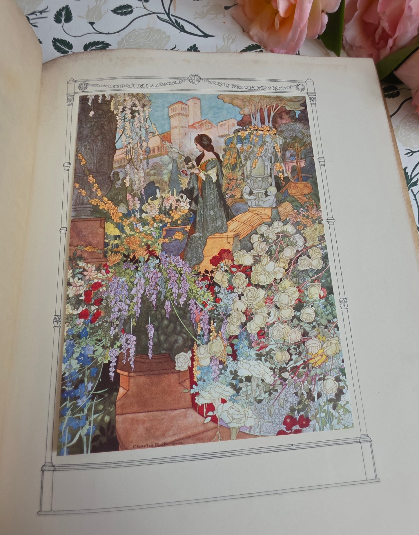 1911 The Sensitive Plant by Percy Bysshe Shelley - Deluxe Full Vellum Antique Book - Illustrated