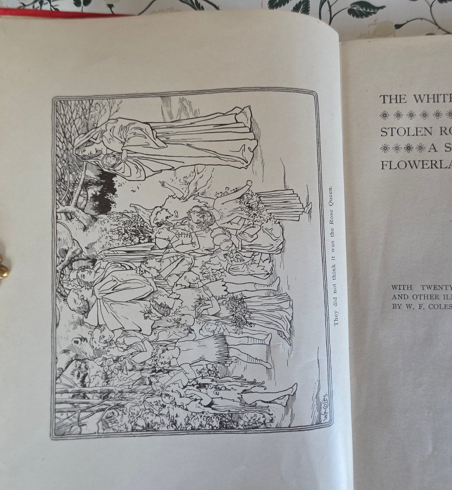 RARE 1902 The White Prince of the Stolen Roses - A Story of Flowerland by Kate Stanway - Illustrated Antique Book