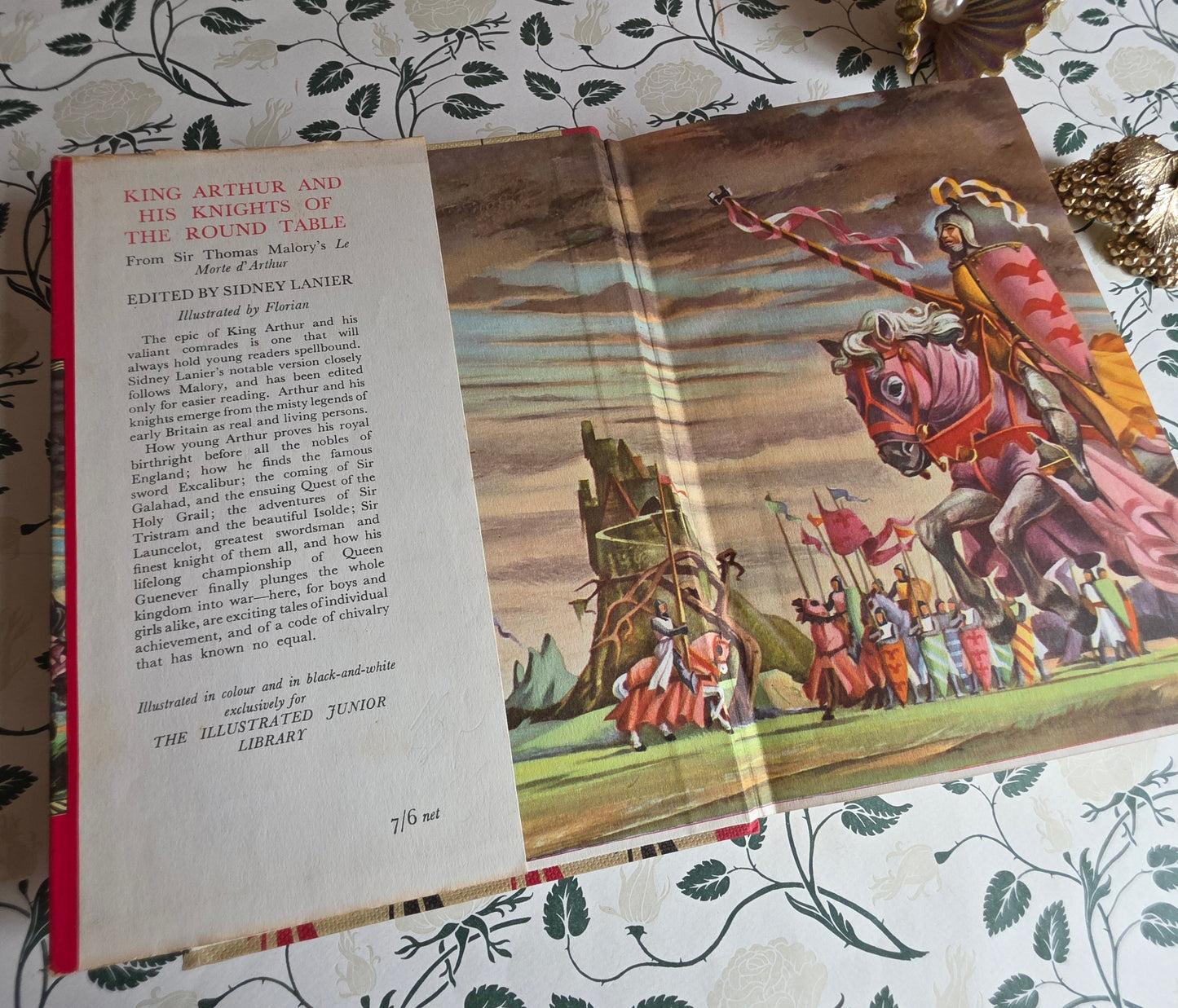 1950 King Arthur and His Knights of the Round Table - Illustrated Vintage Book