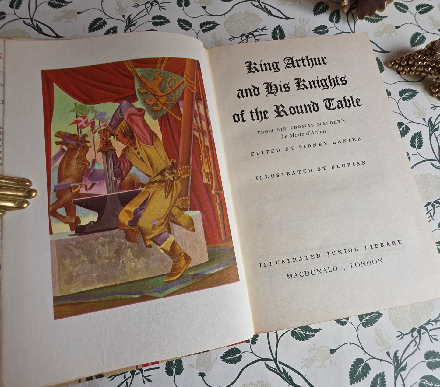 1950 King Arthur and His Knights of the Round Table - Illustrated Vintage Book