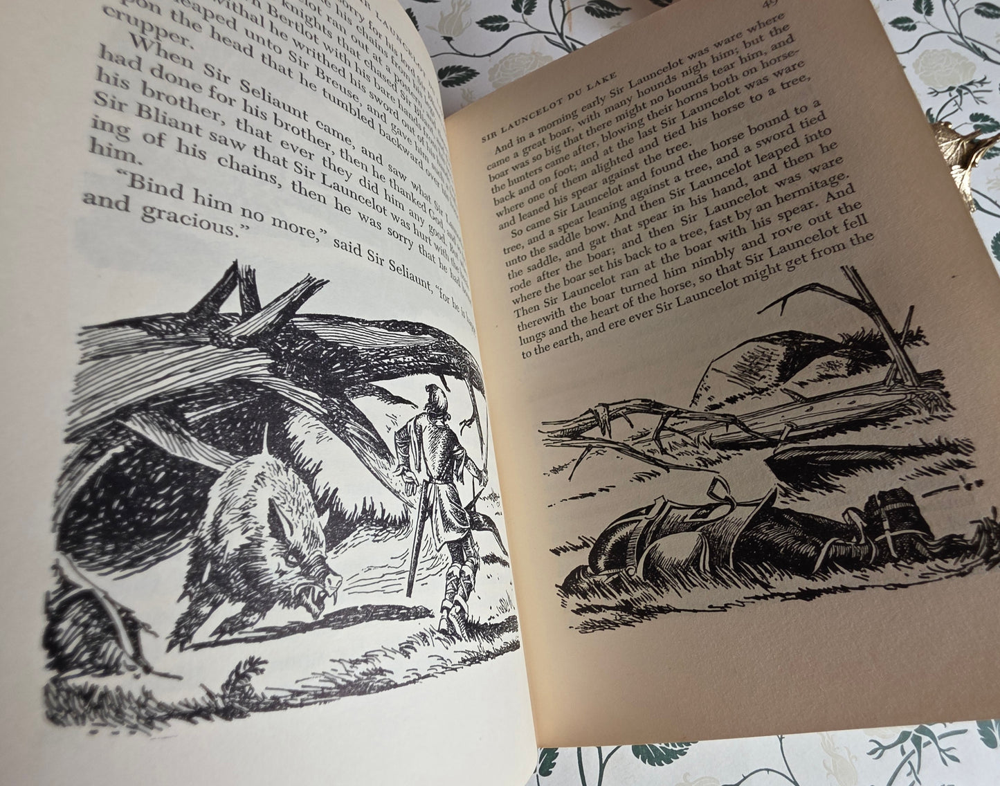 1950 King Arthur and His Knights of the Round Table - Illustrated Vintage Book