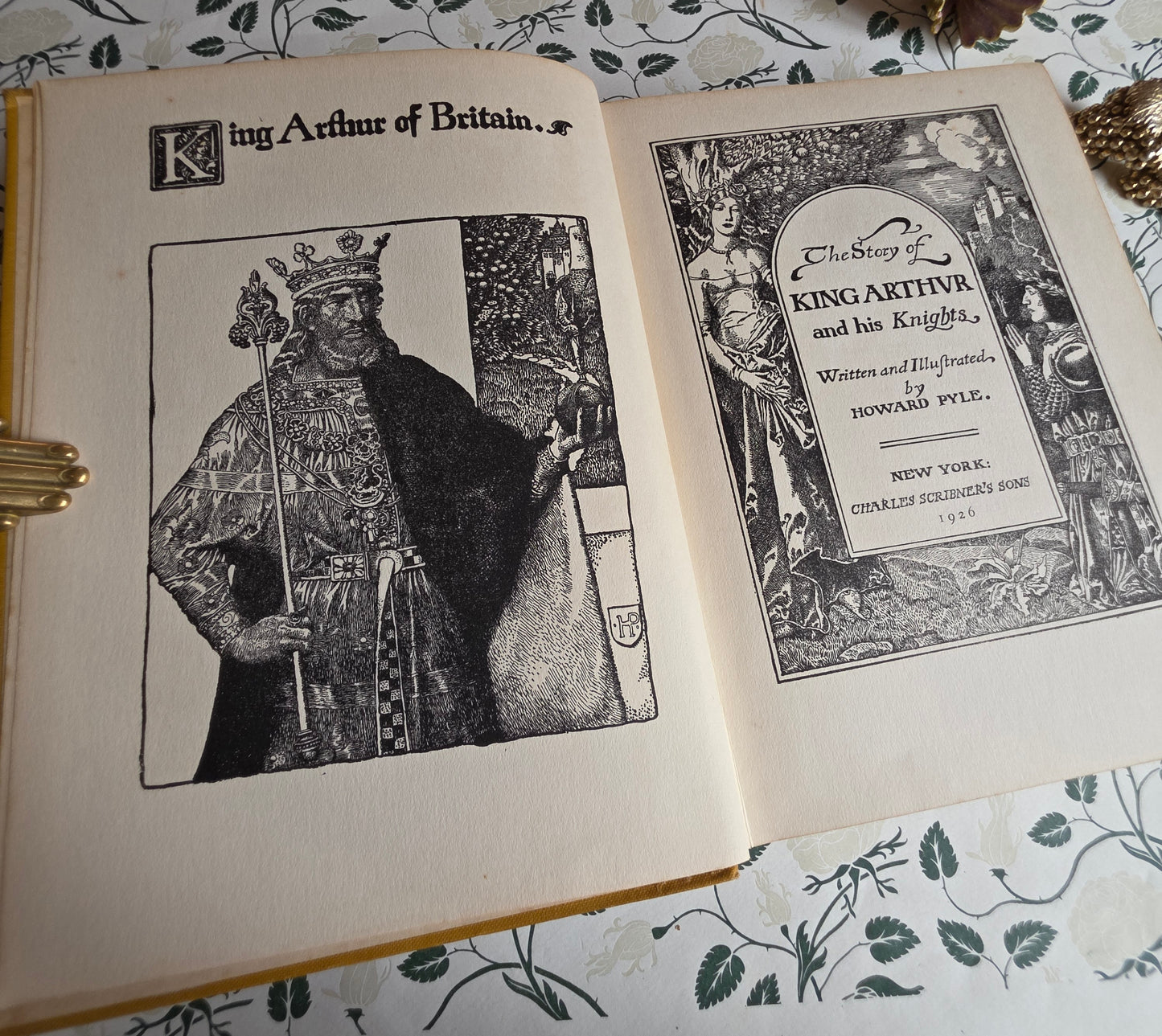1926 The Story of King Arthur and His Knights - Richly Illustrated Antique Book