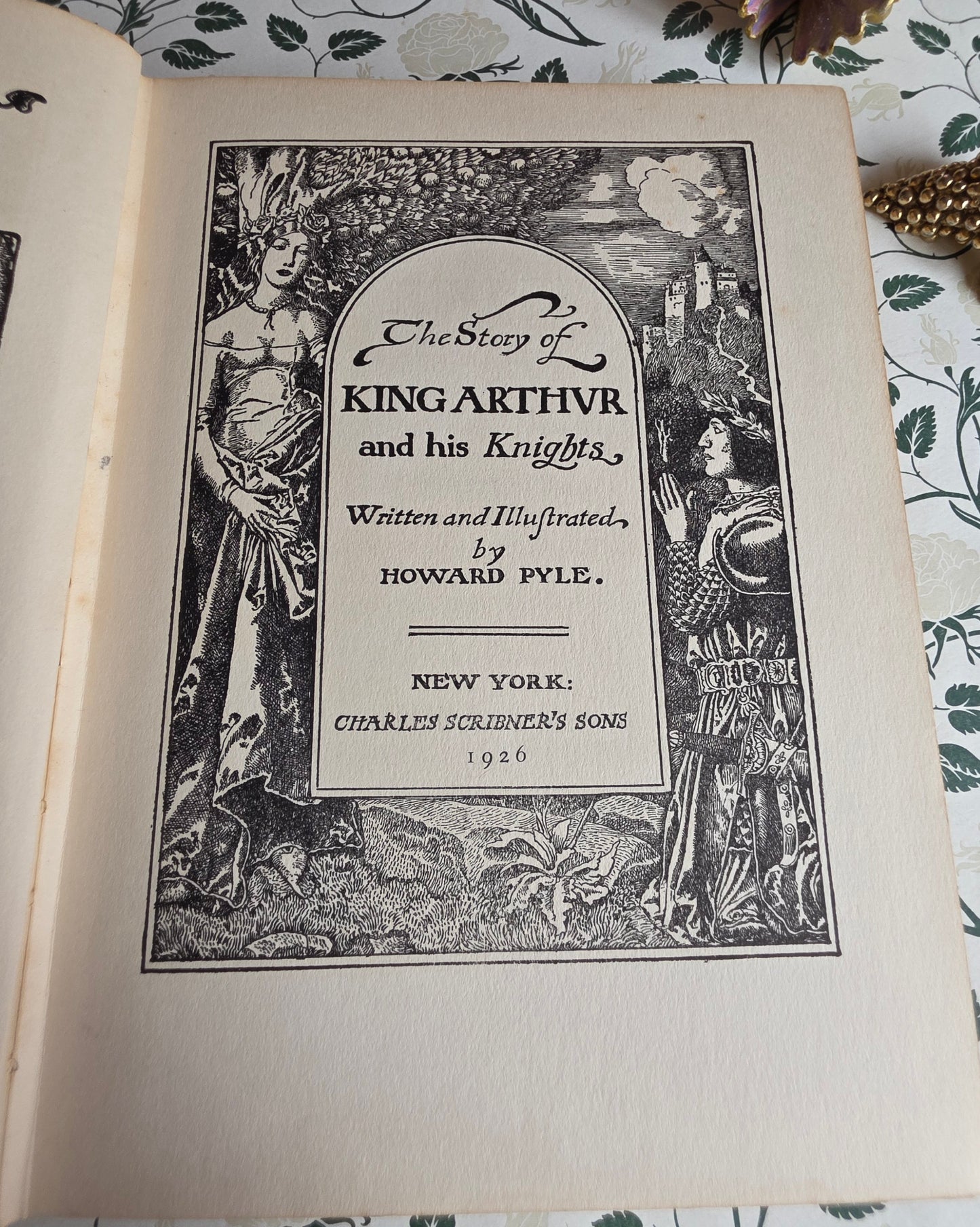 1926 The Story of King Arthur and His Knights - Richly Illustrated Antique Book