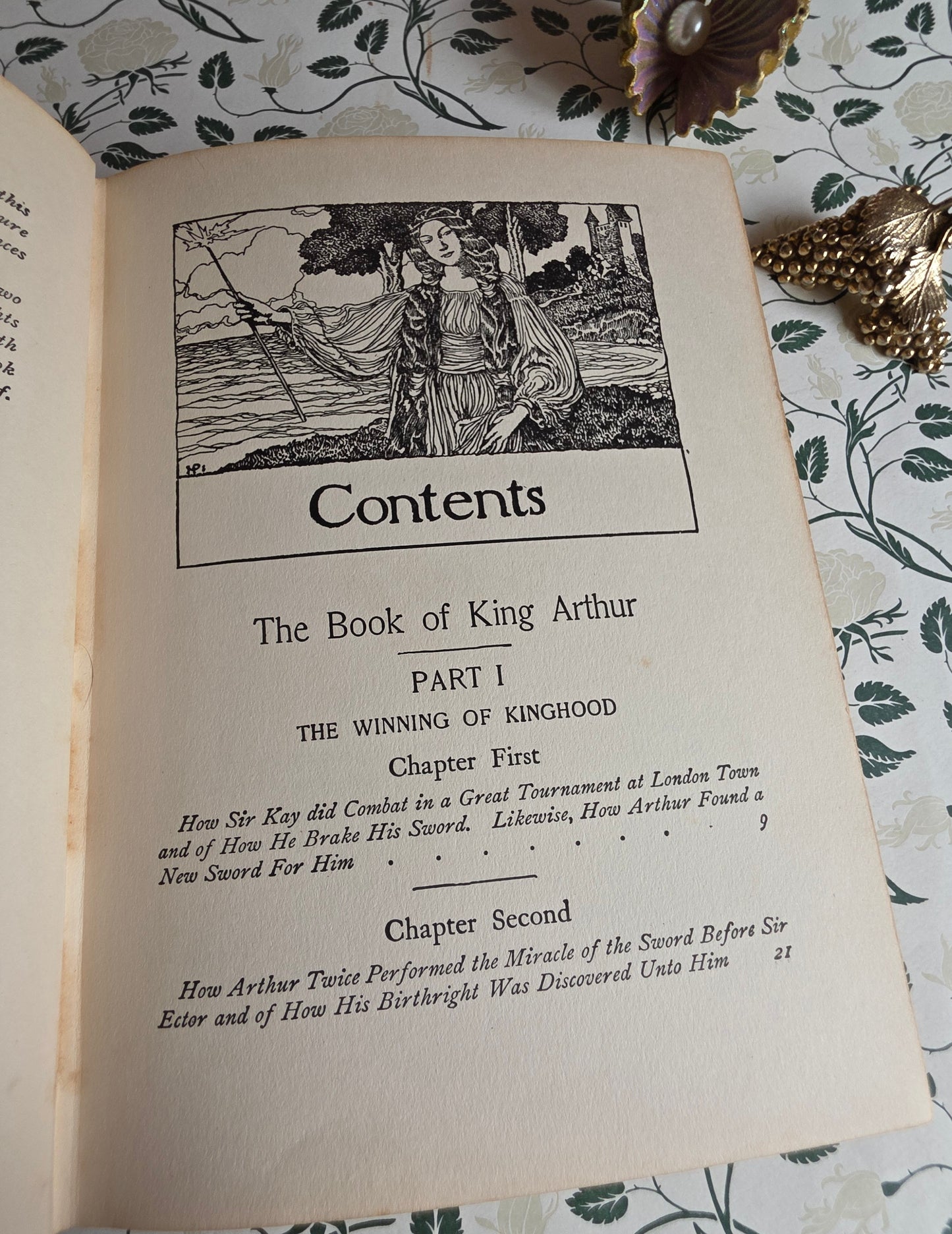 1926 The Story of King Arthur and His Knights - Richly Illustrated Antique Book