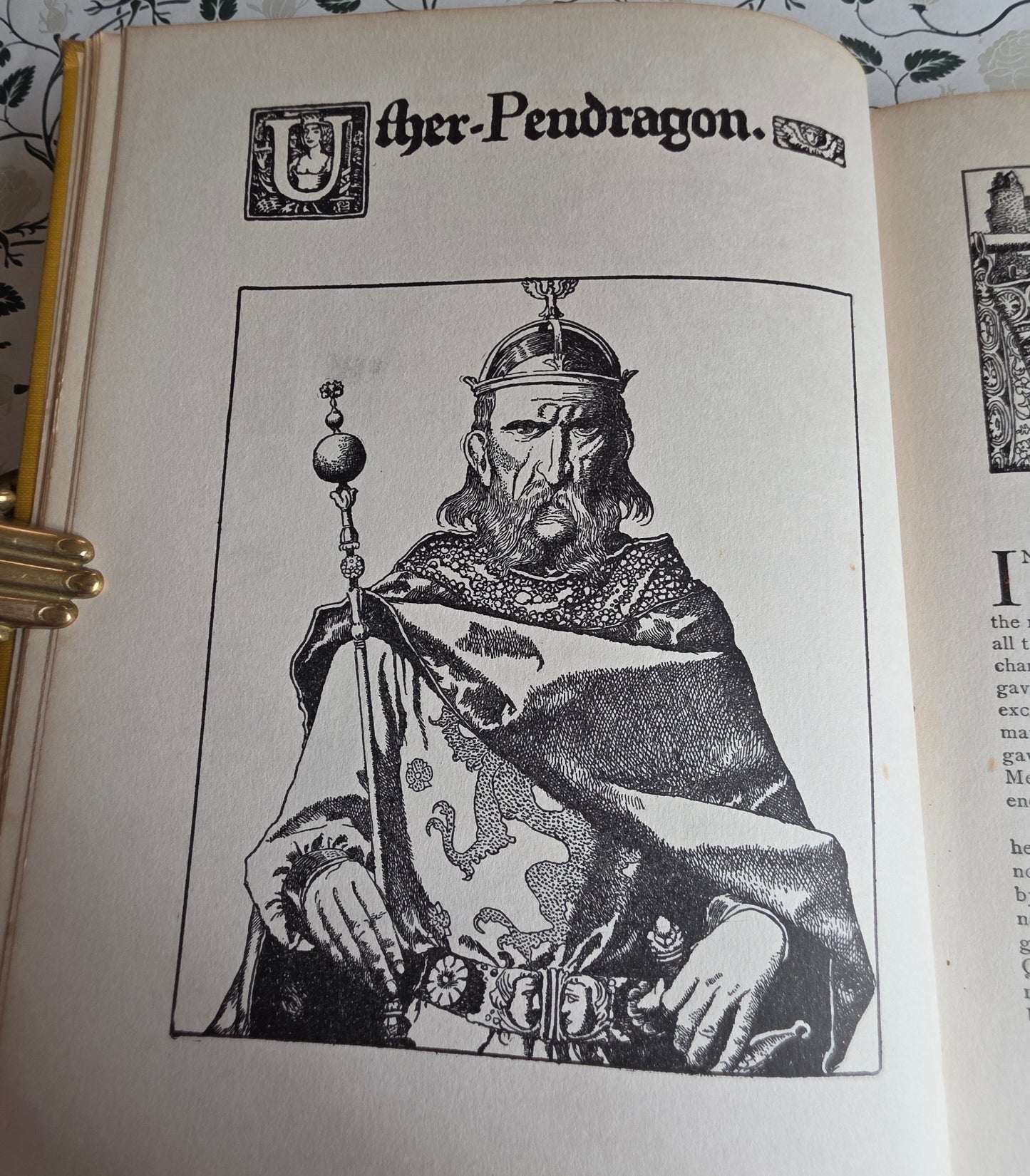 1926 The Story of King Arthur and His Knights - Richly Illustrated Antique Book